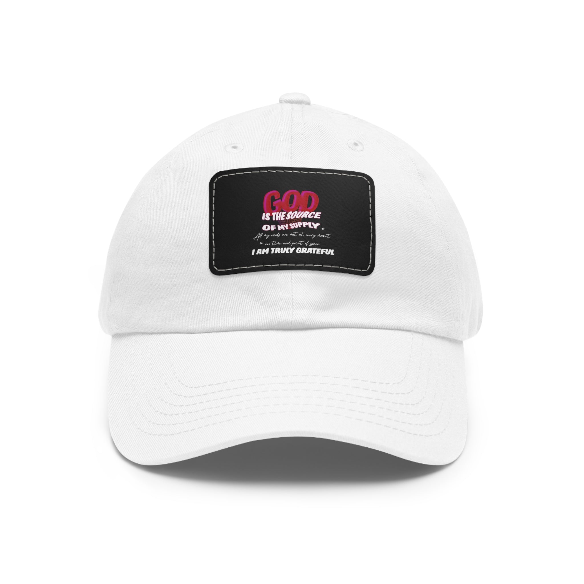 GOD Dad Hat with Leather Patch (Rectangle)