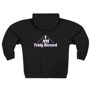 Truly Blessed Zip Hoodie — Cozy Reflective Faith Zip-Up Printify