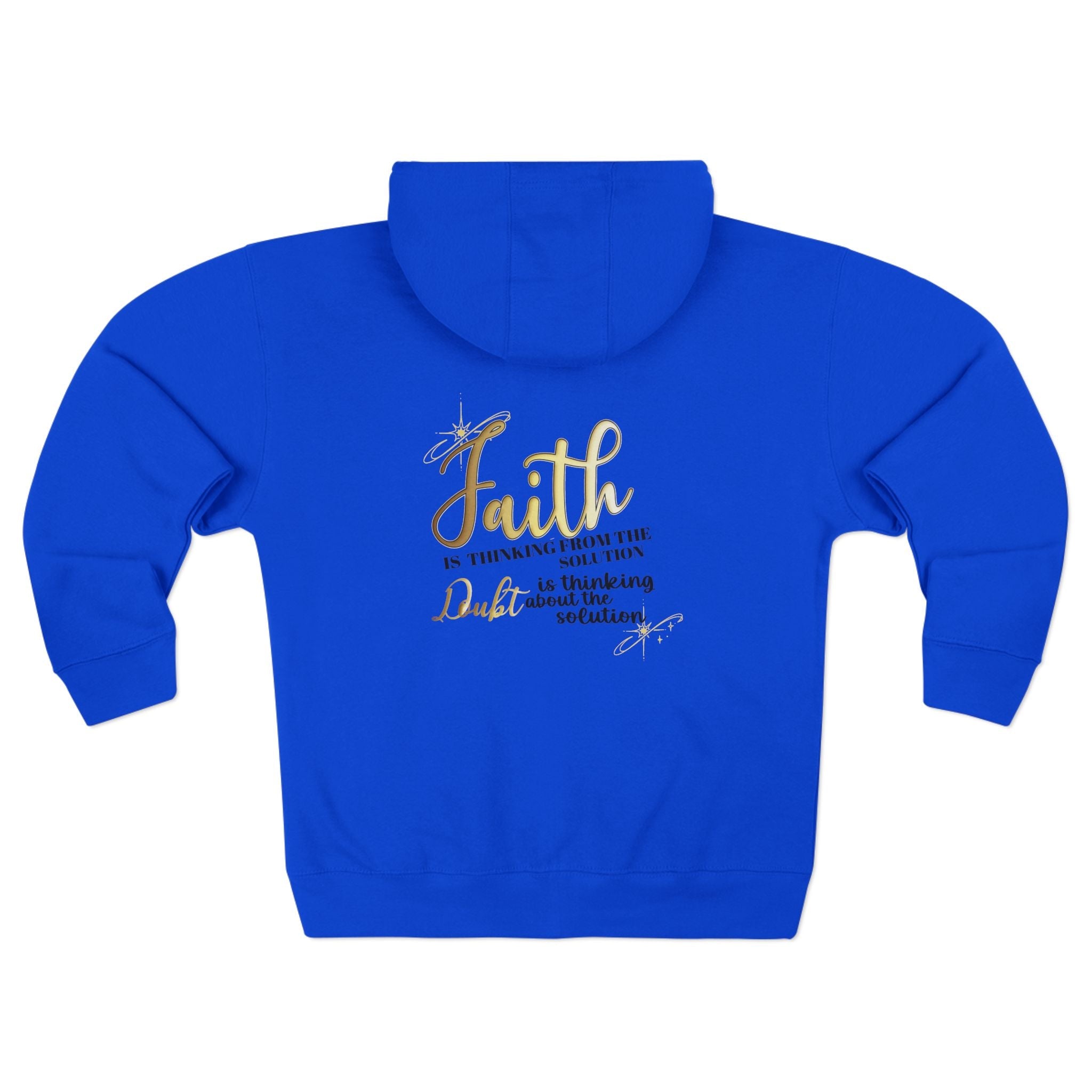 Faith Inspirational Zip Hoodie β "Faith is Thinking From the Heart" Christian Hooded Jacket Printify