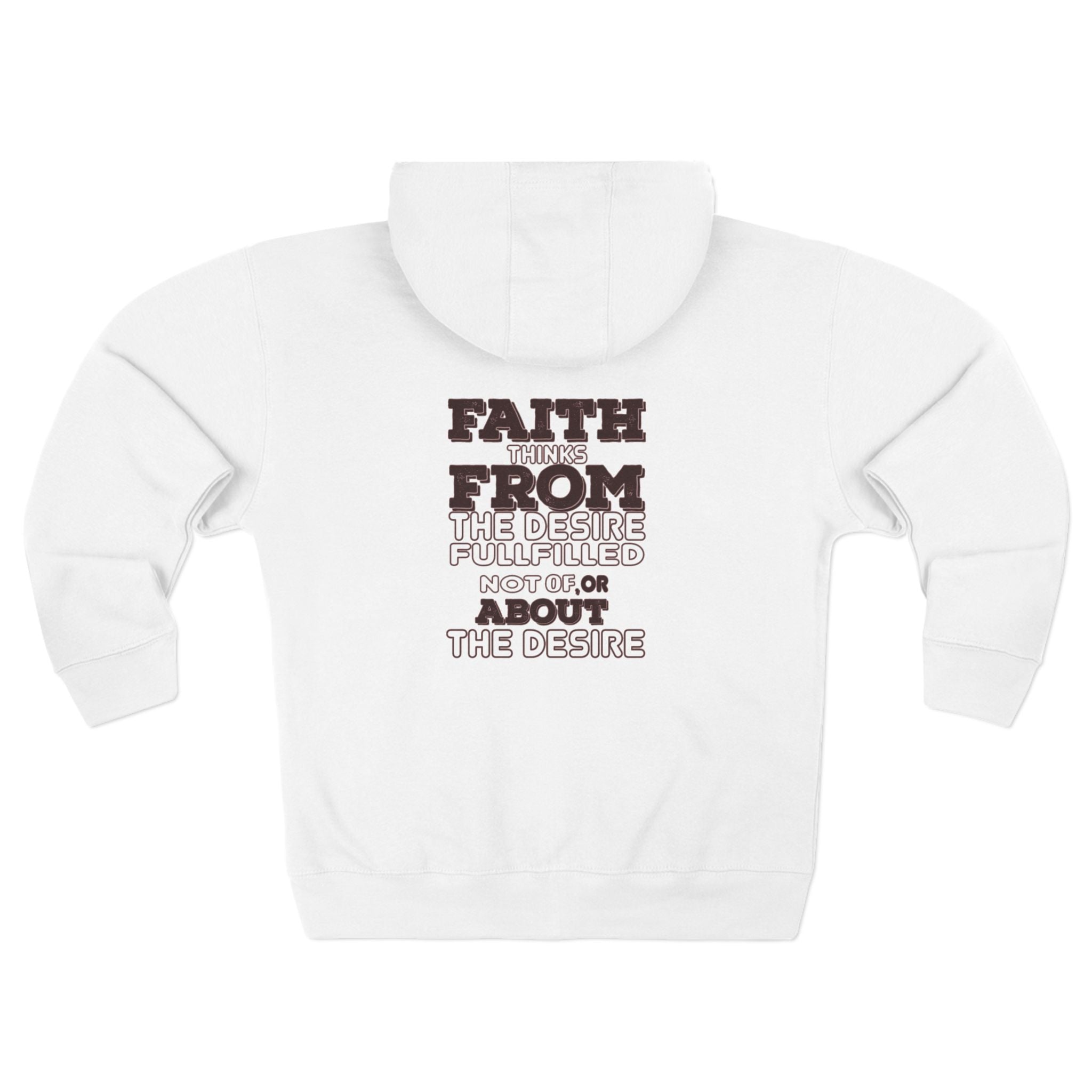 Faith Over Fear Zip Hoodie β Inspirational Quote Back Print - TBM