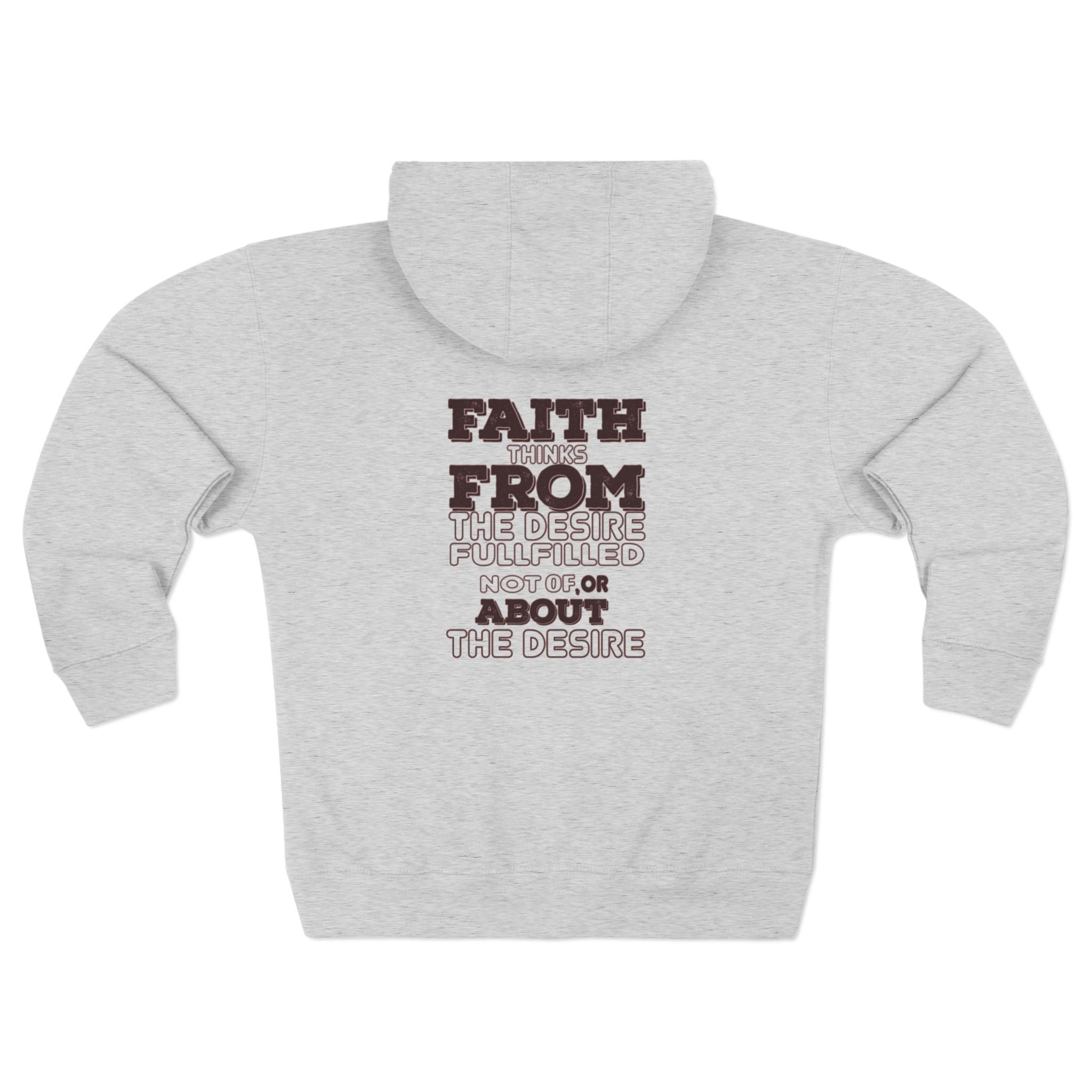 Faith Over Fear Zip Hoodie β Inspirational Quote Back Print - TBM