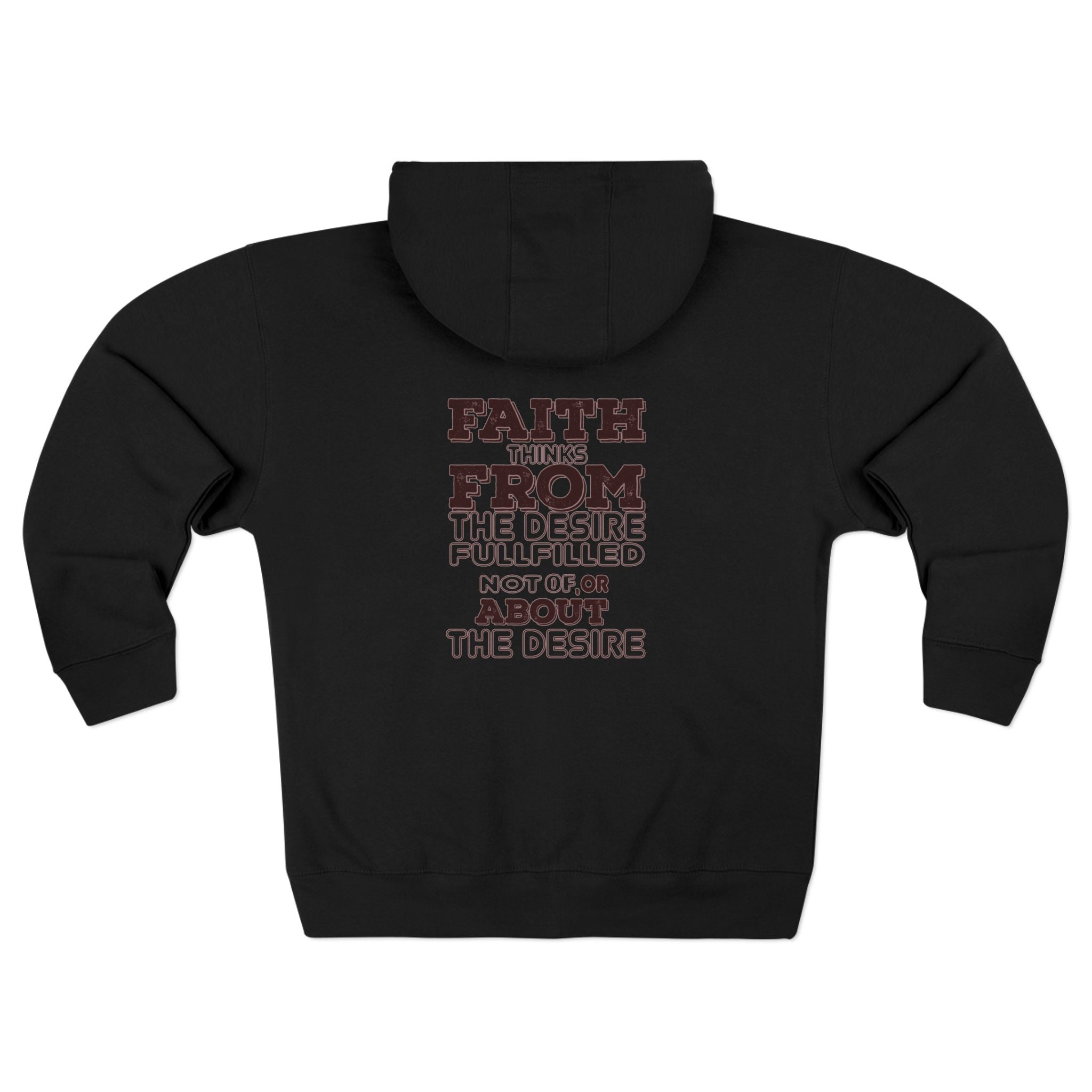 Faith Over Fear Zip Hoodie β Inspirational Quote Back Print - TBM