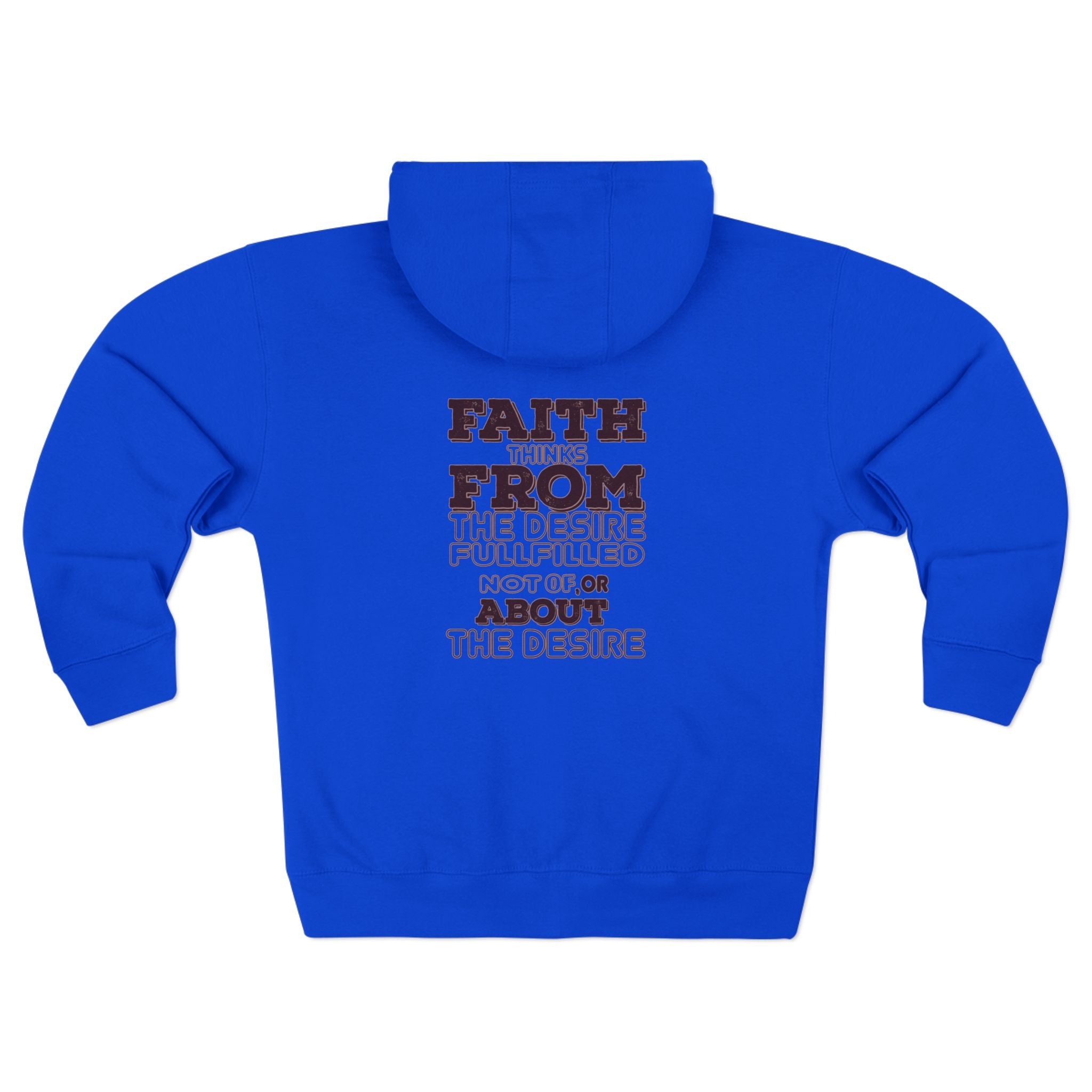 Faith Over Fear Zip Hoodie β Inspirational Quote Back Print - TBM
