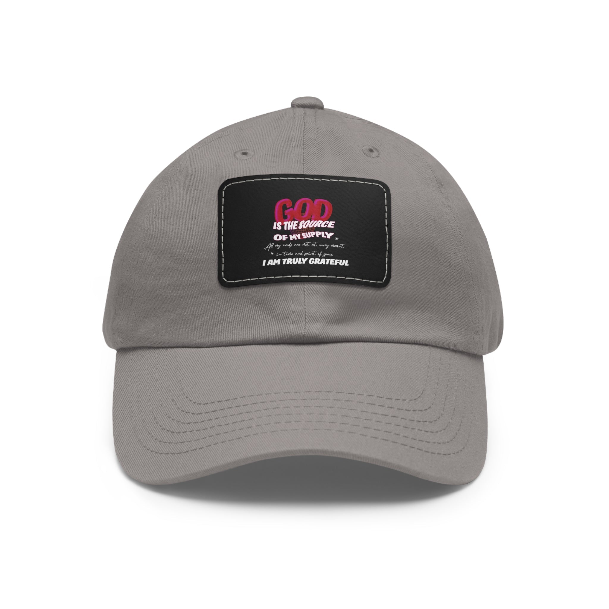 GOD Dad Hat with Leather Patch (Rectangle) - TBM