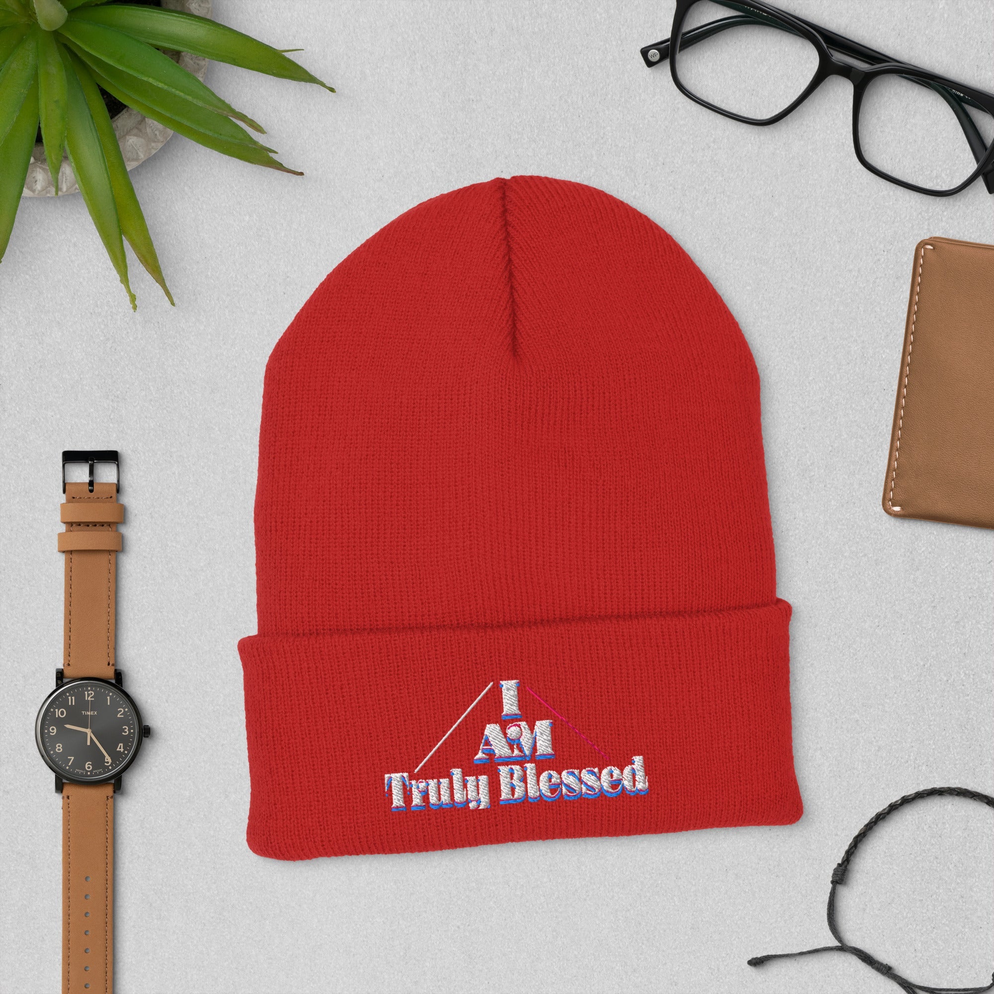 I AM Truly Blessed Cuffed Beanie - TBM