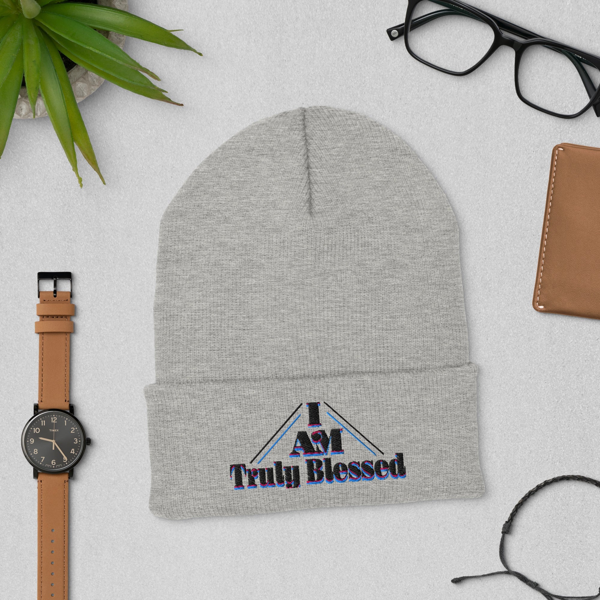 I AM Truly Blessed Cuffed Beanie - TBM