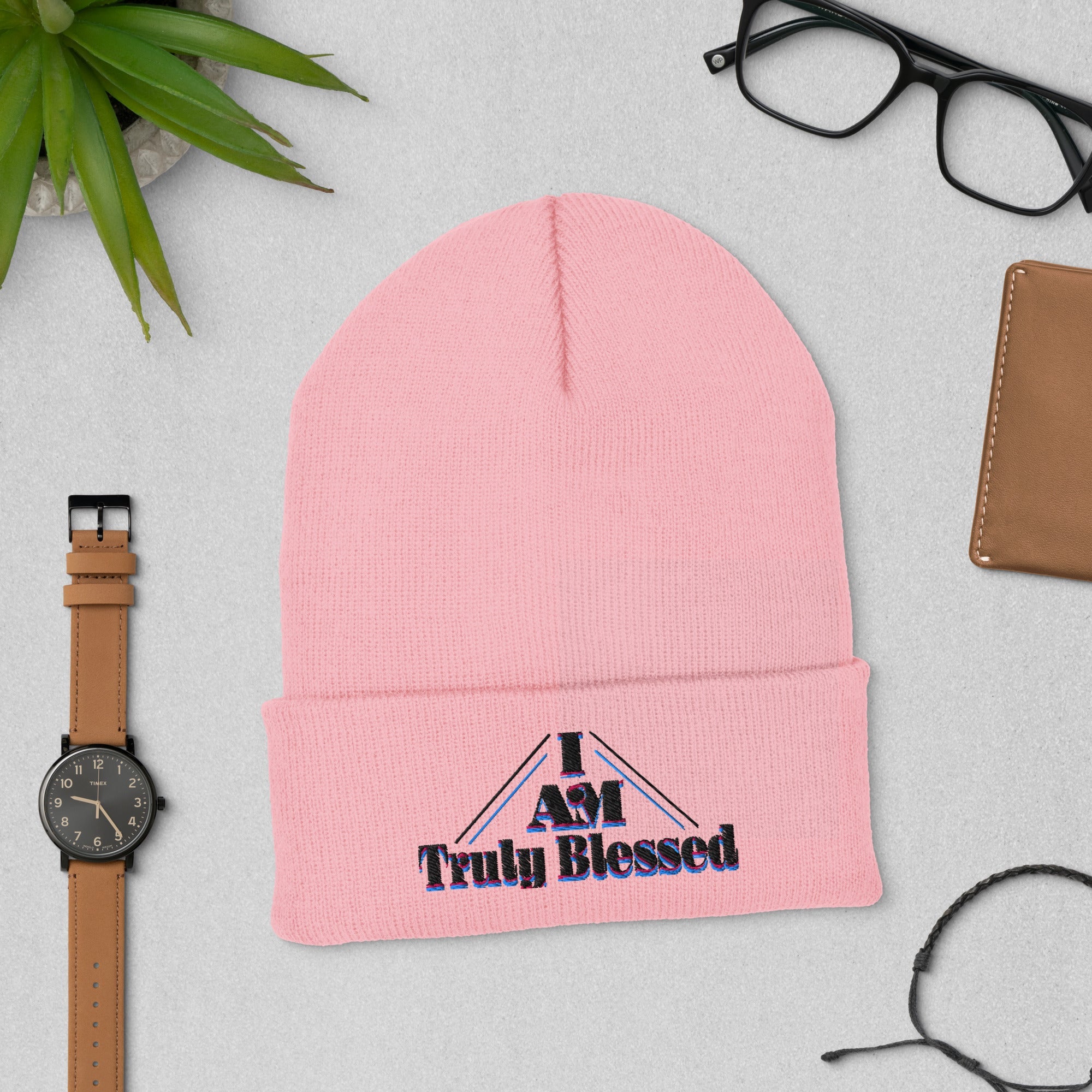 I AM Truly Blessed Cuffed Beanie - TBM