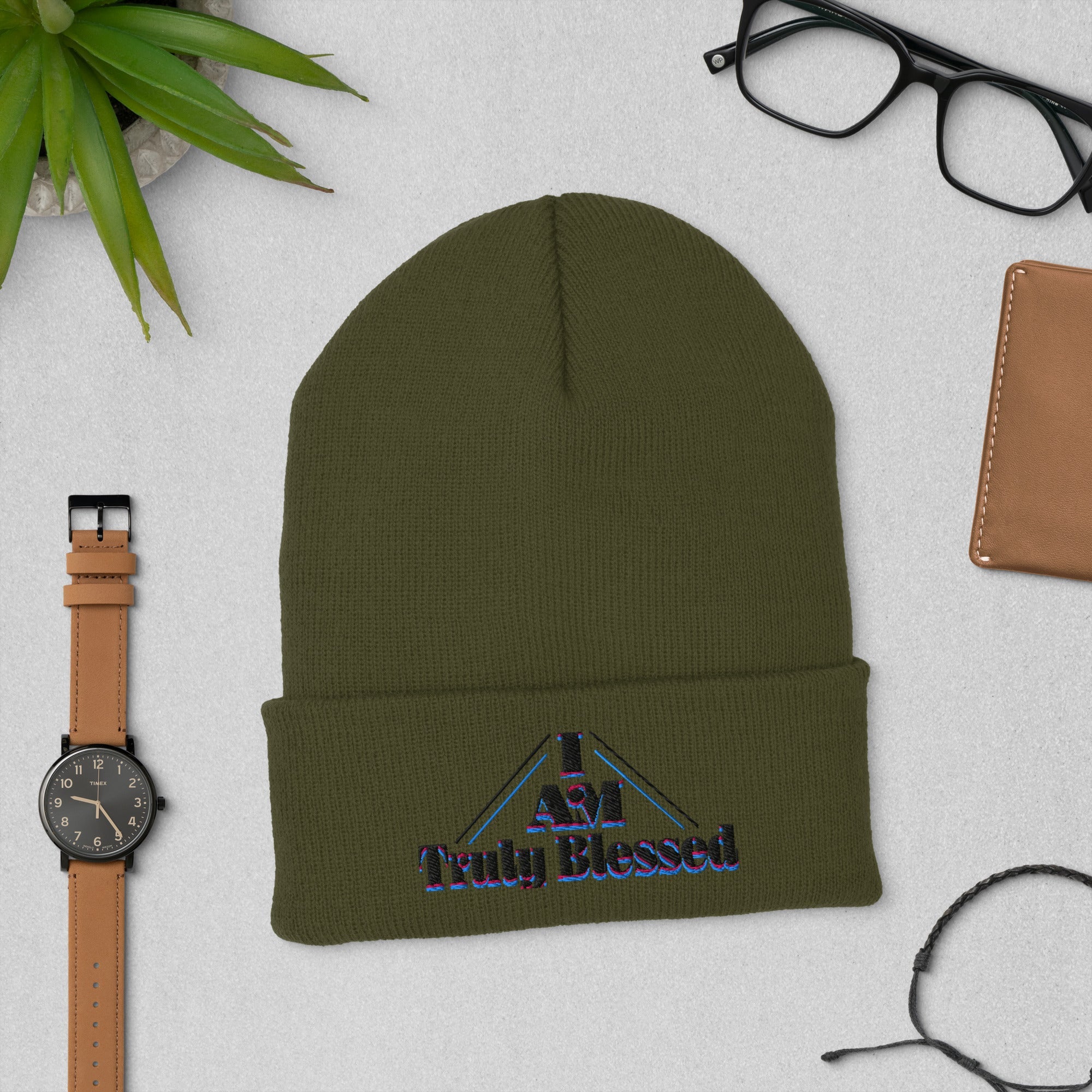 I AM Truly Blessed Cuffed Beanie - TBM