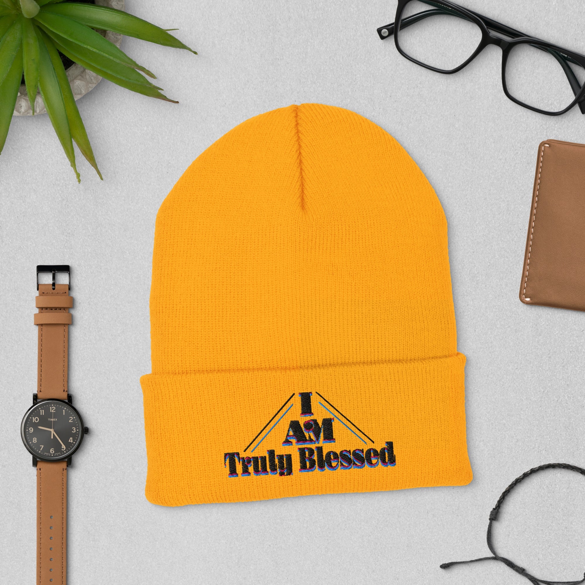 I AM Truly Blessed Cuffed Beanie - TBM