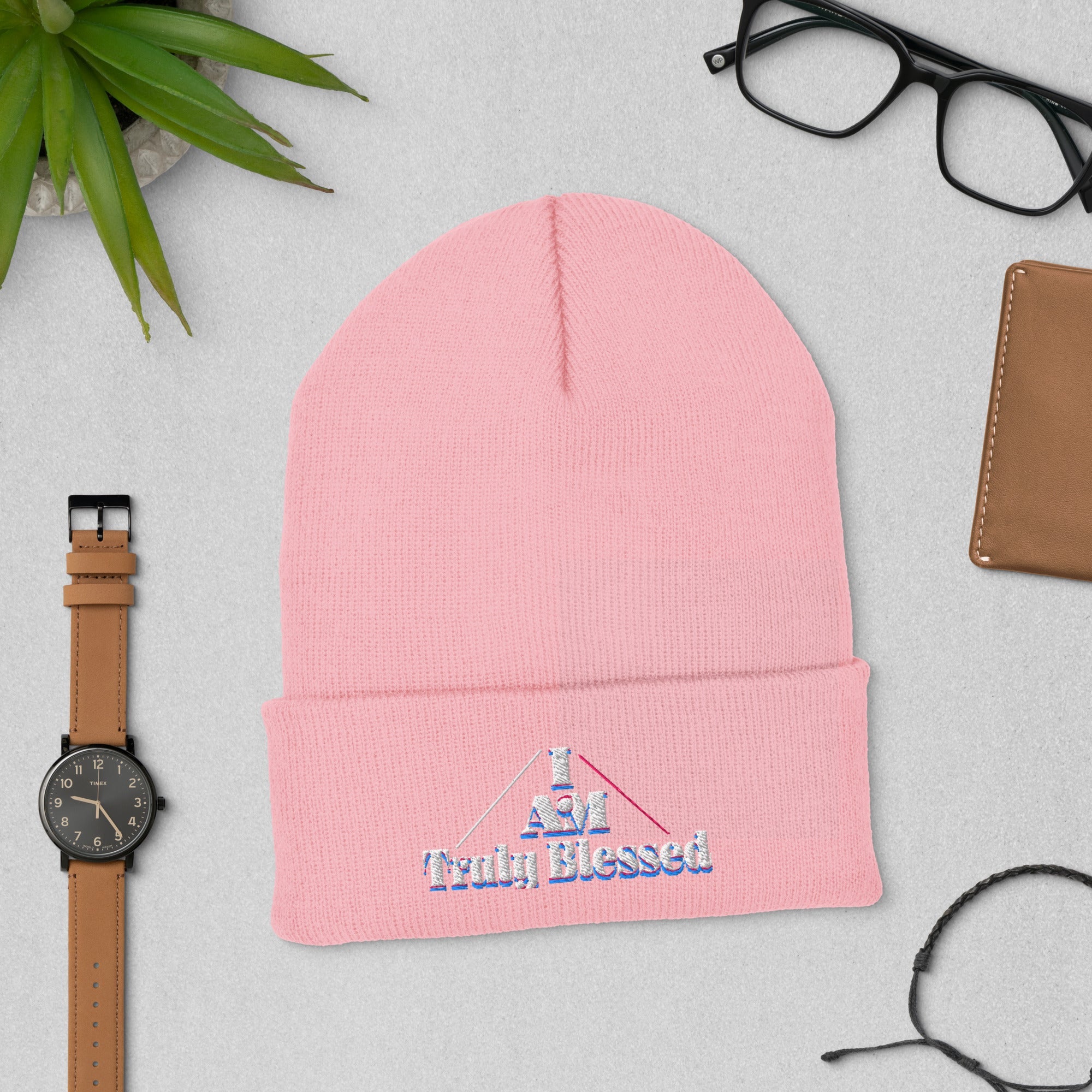 I AM Truly Blessed Cuffed Beanie - TBM
