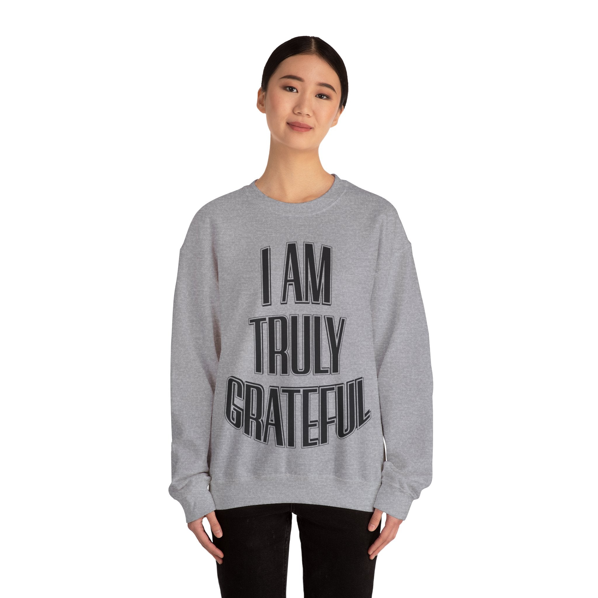 I AM TRULY GRATEFUL Unisex Heavy Blend™ Crewneck Sweatshirt - TBM