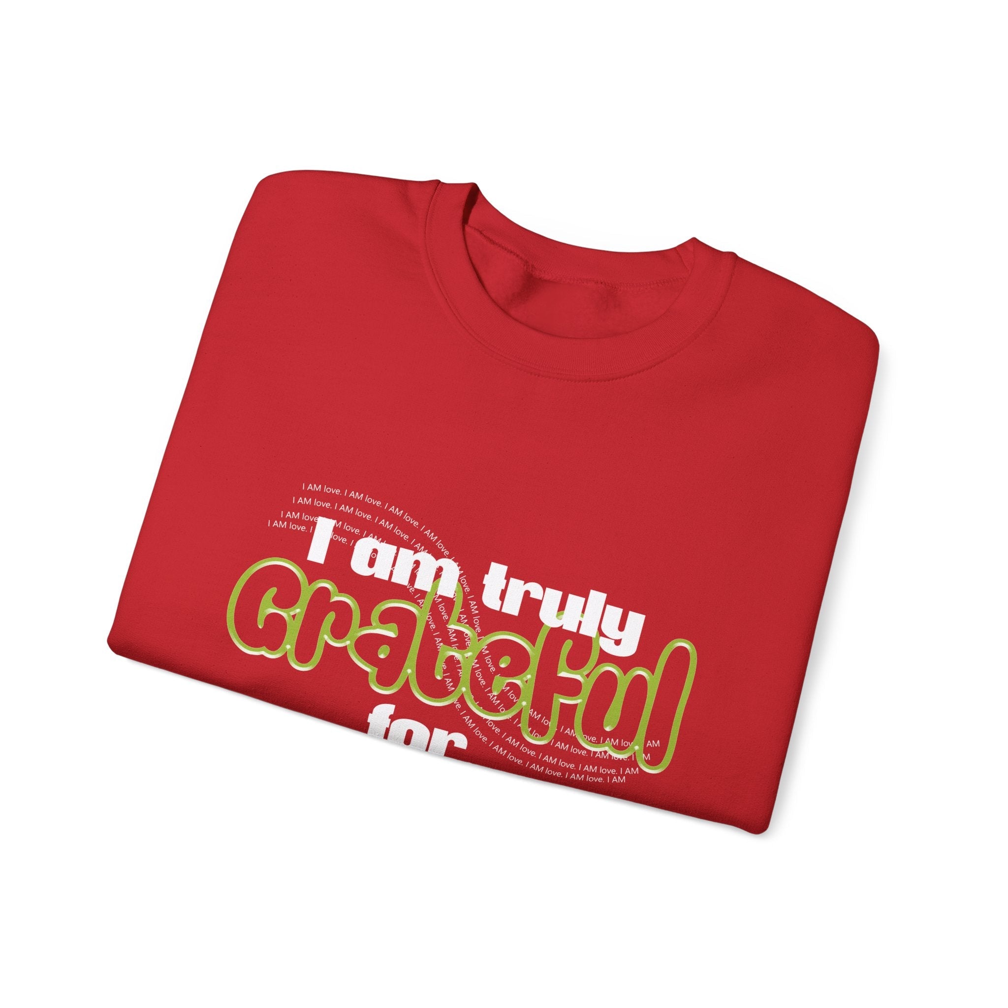 I Am truly grateful Unisex Heavy Blend™ Crewneck Sweatshirt - TBM