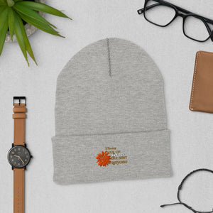 I Never Give Up Cuffed Beanie - TBM