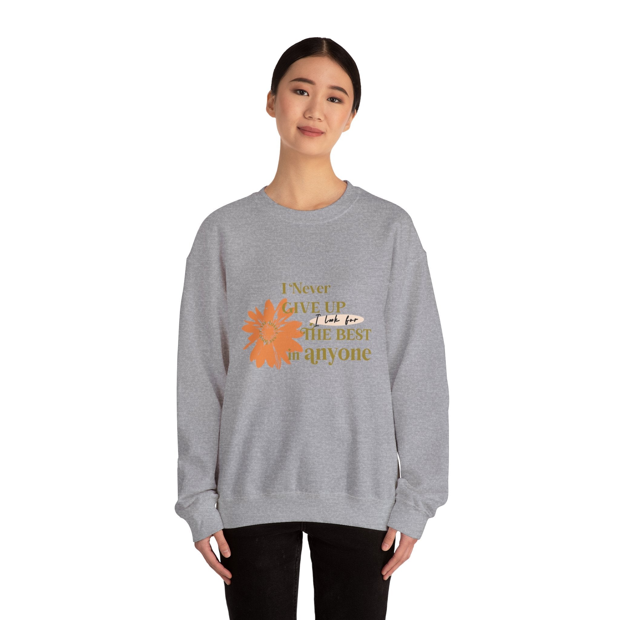 I Never Give Up Unisex Heavy Blend™ Crewneck Sweatshirt - TBM