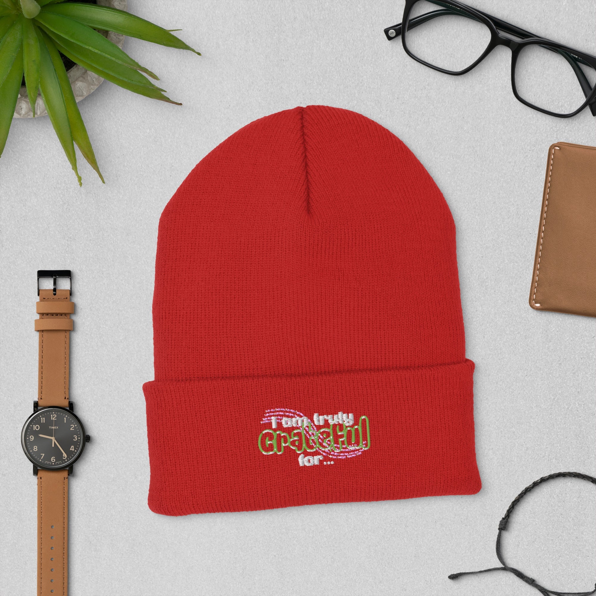 I ruly Grateful Cuffed Beanie - TBM