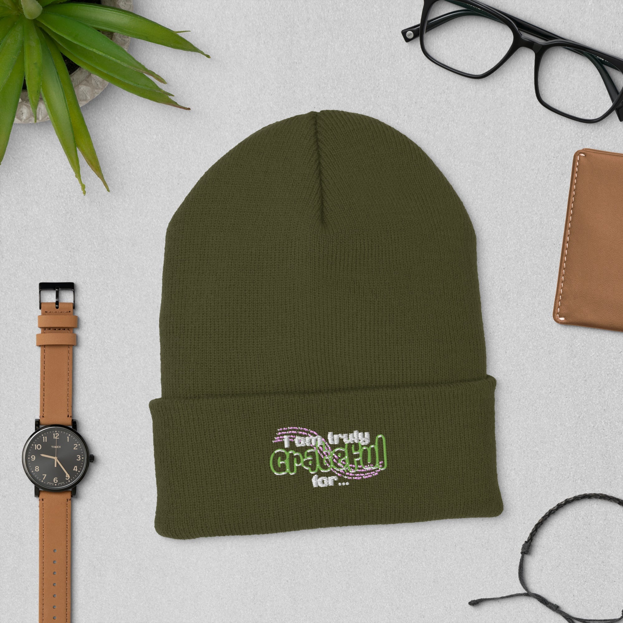 I ruly Grateful Cuffed Beanie - TBM