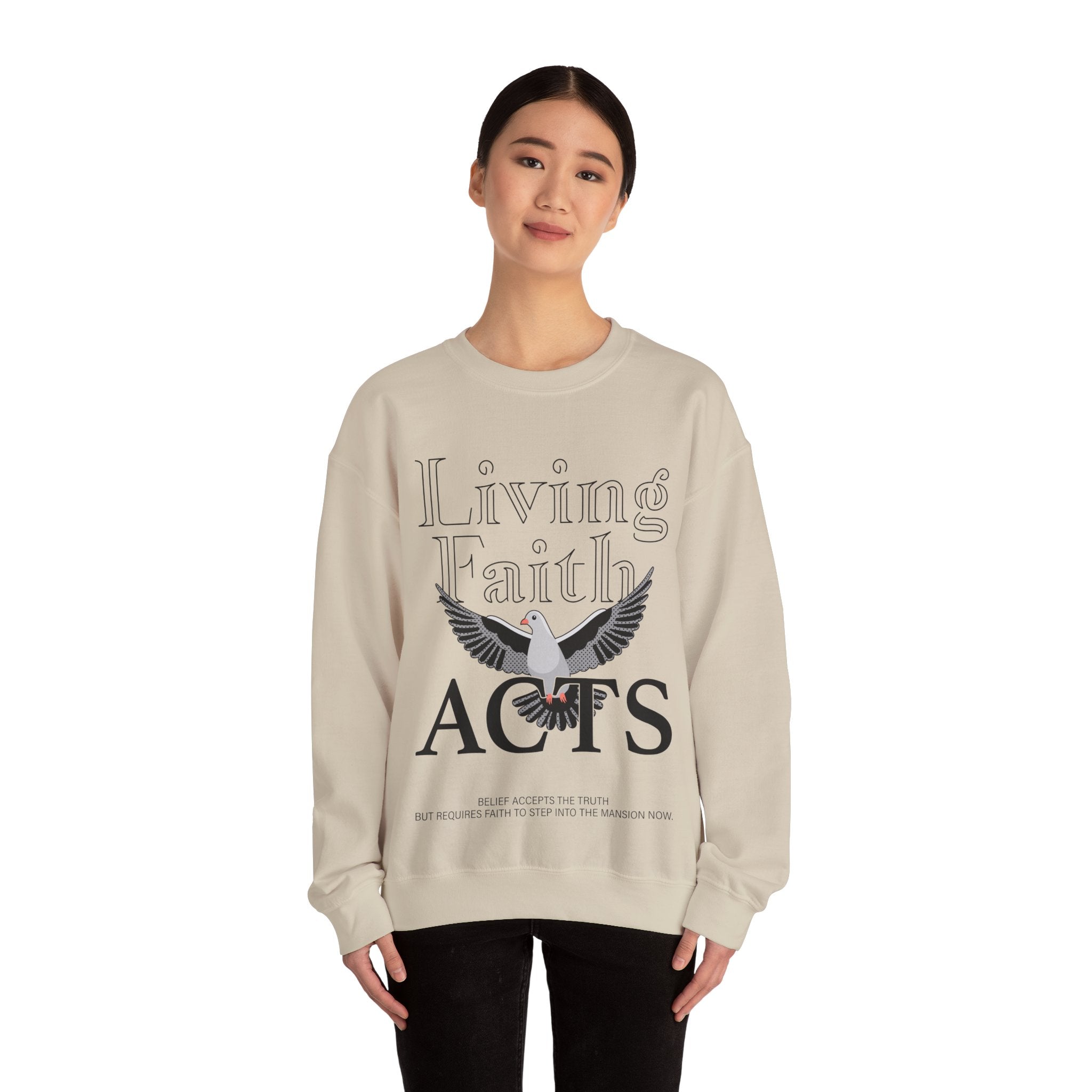 Living faith Unisex Heavy Blend™ Crewneck Sweatshirt - TBM