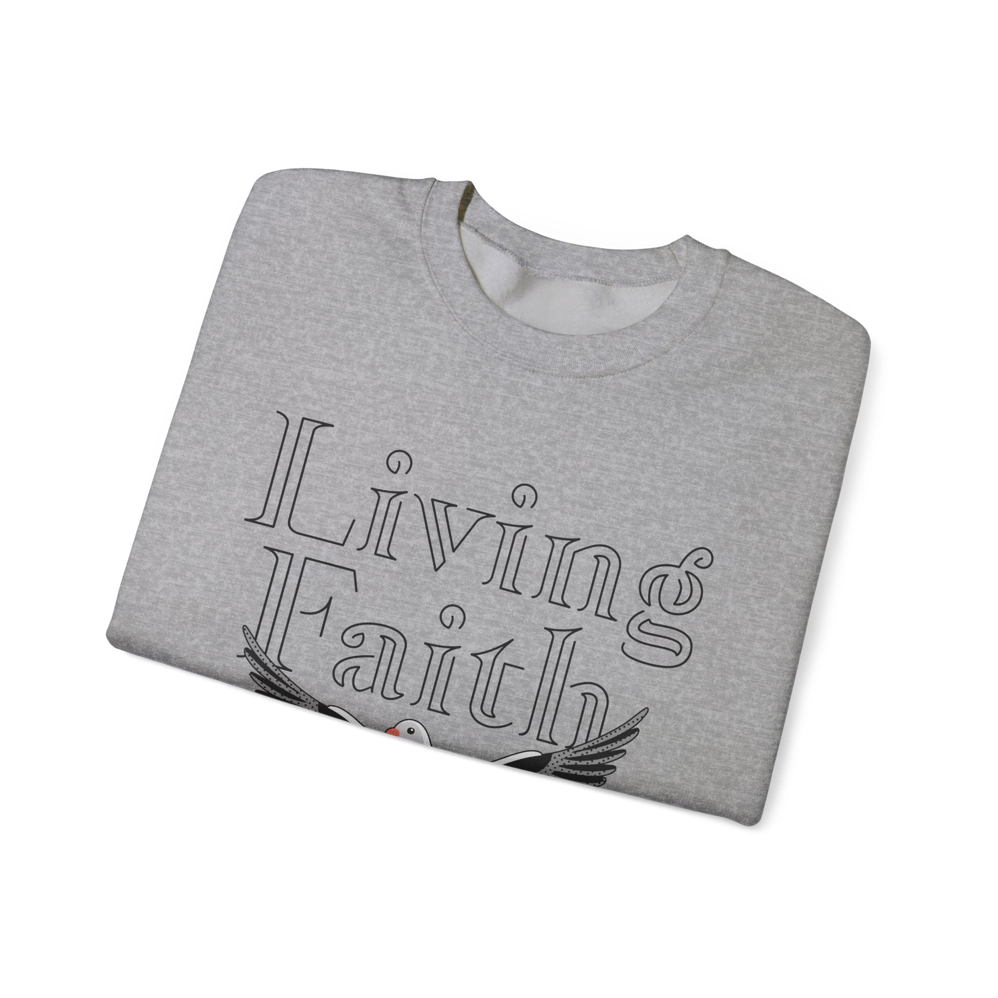 Living faith Unisex Heavy Blend™ Crewneck Sweatshirt - TBM