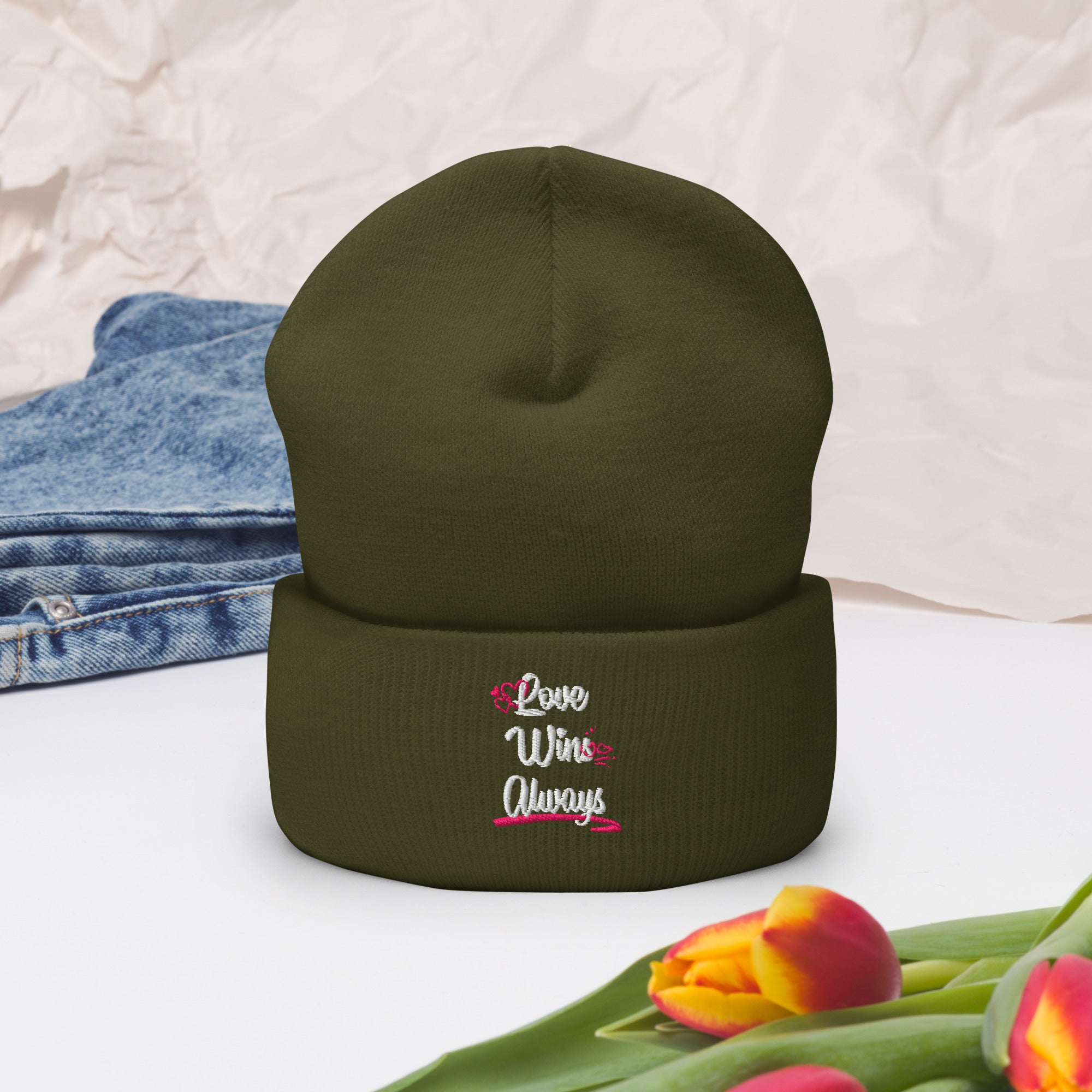 Love Win Always Cuffed Beanie - TBM