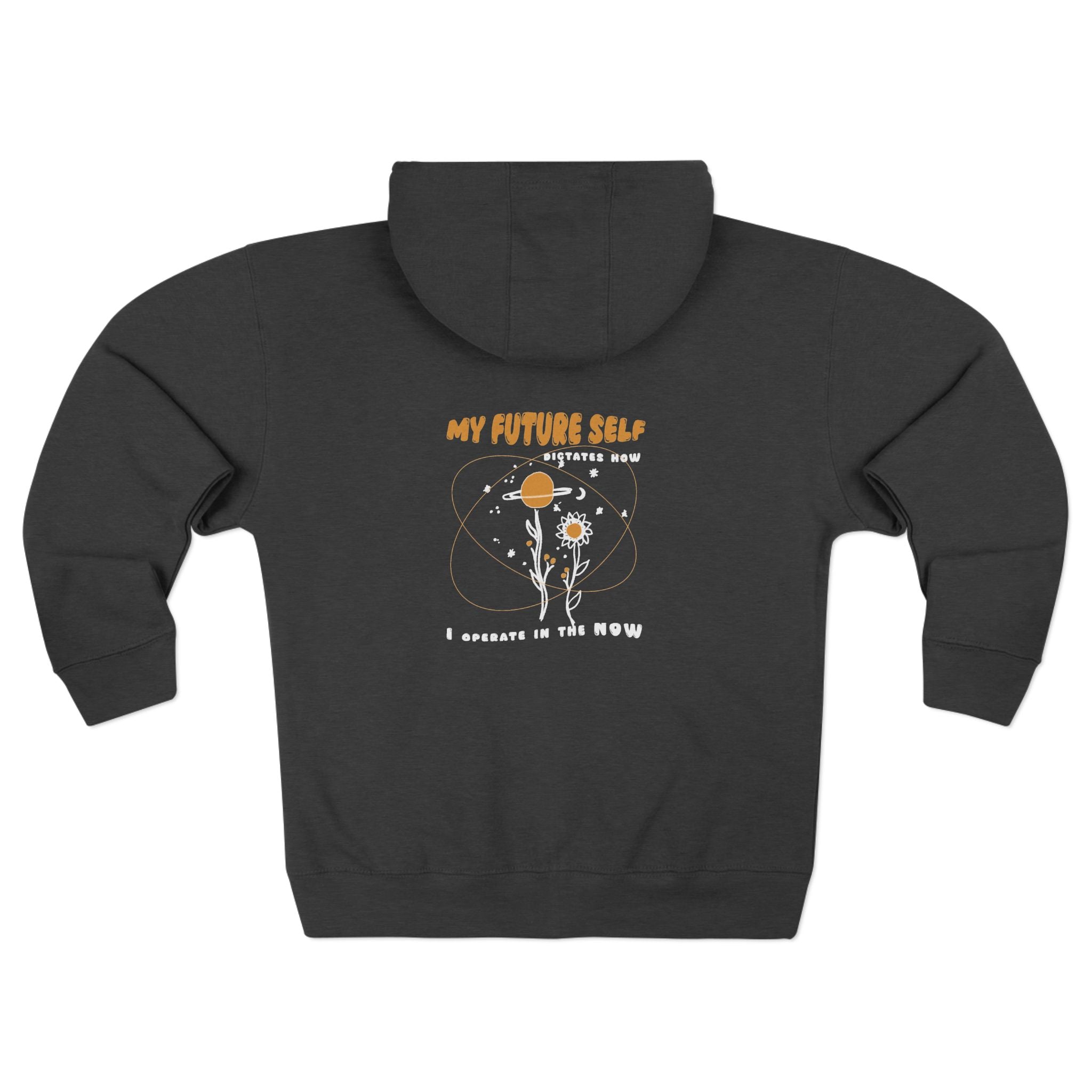 My Future Self Zip Hoodie — Inspirational Astronaut Graphic Zip - Up - TBM