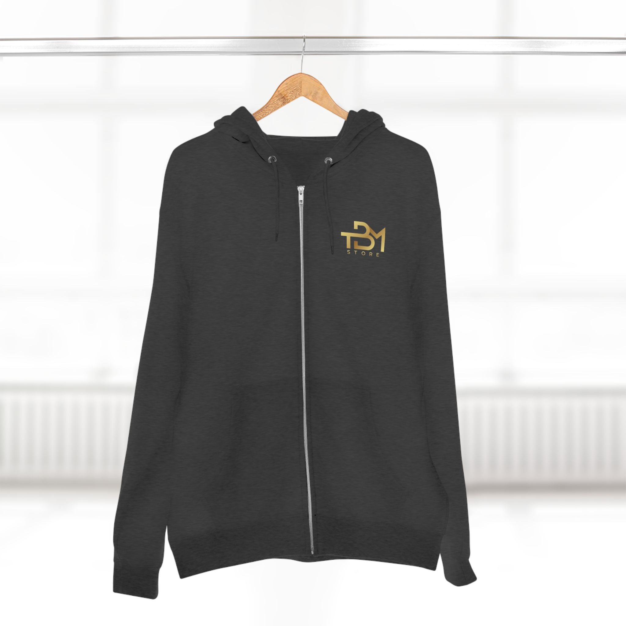 Zip Hoodie β 'Loyalty Over Reality' Minimal Logo Zip - Up - TBM
