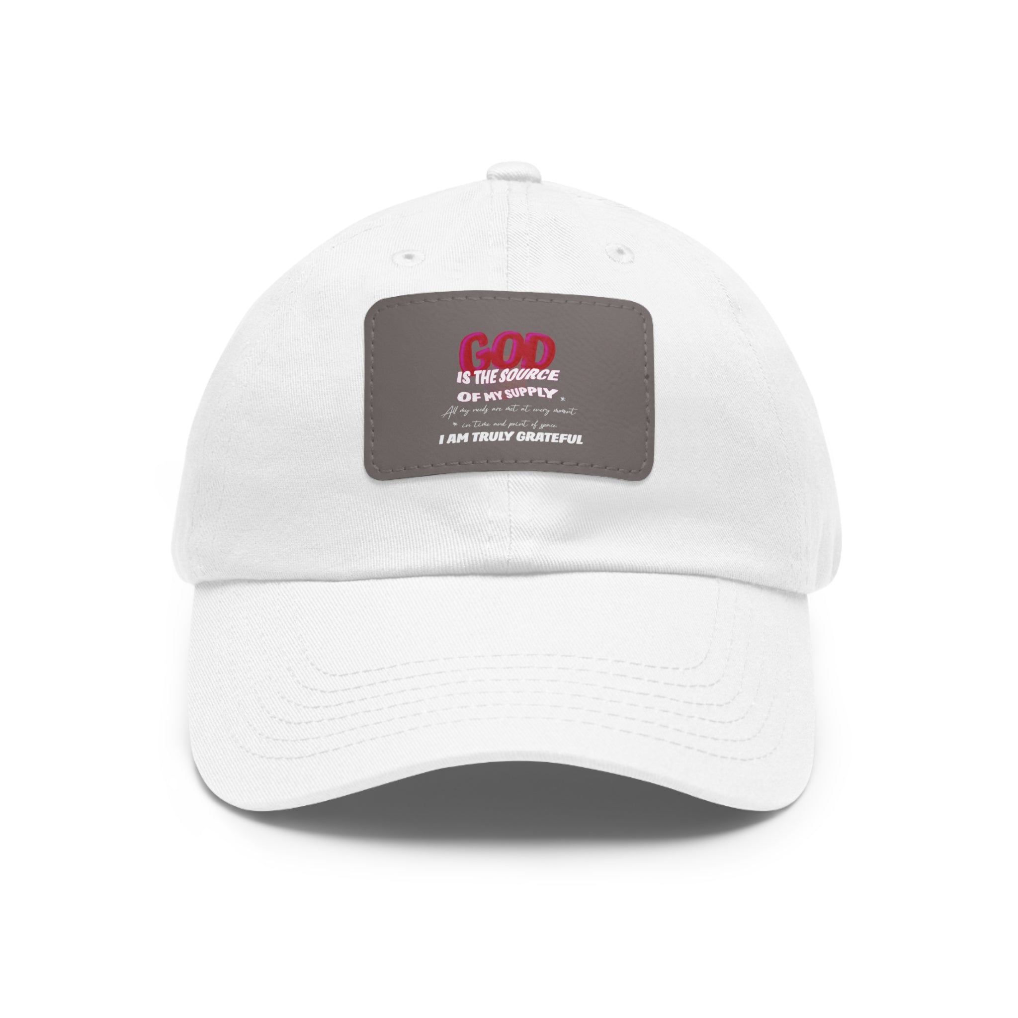 GOD Dad Hat with Leather Patch (Rectangle)