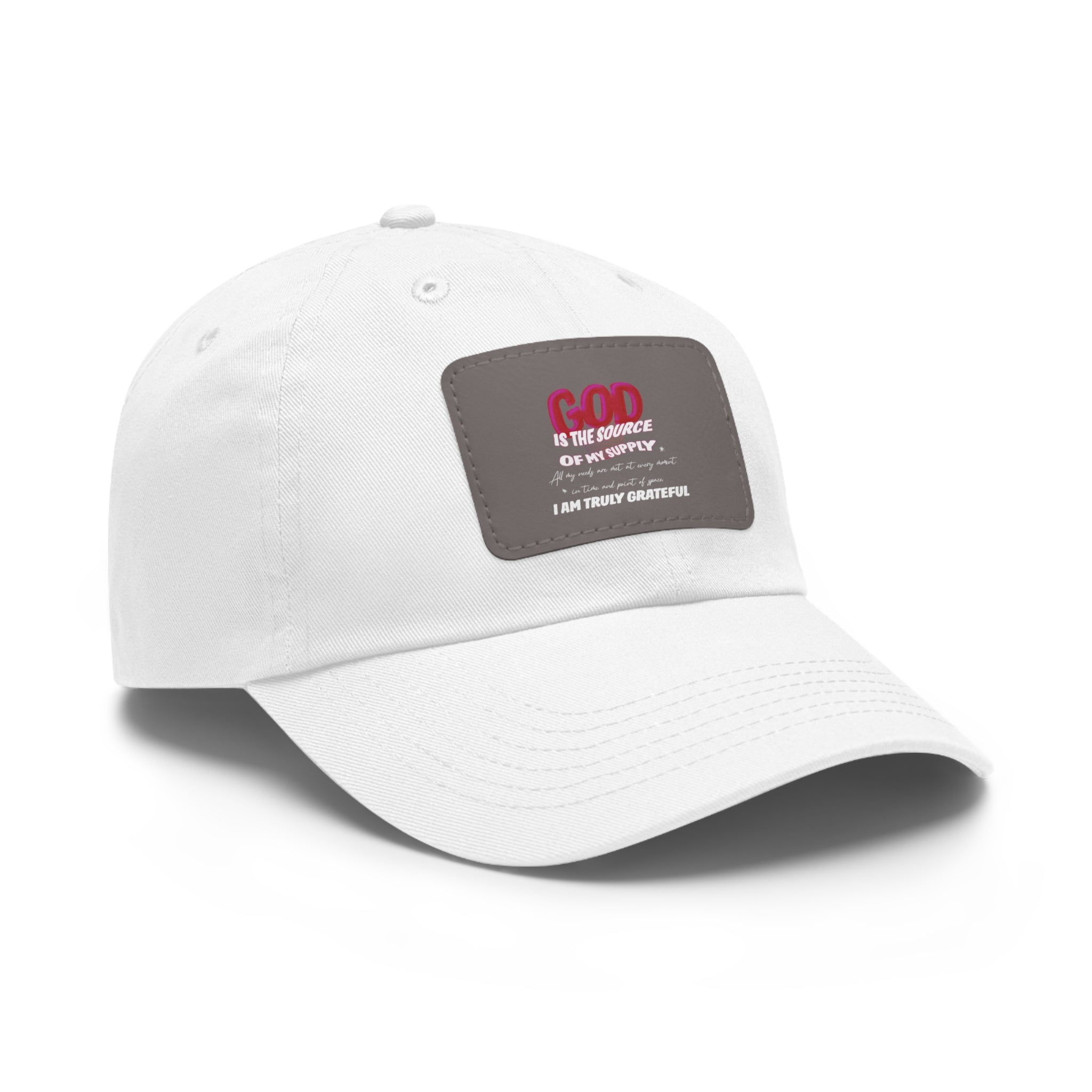 GOD Dad Hat with Leather Patch (Rectangle)