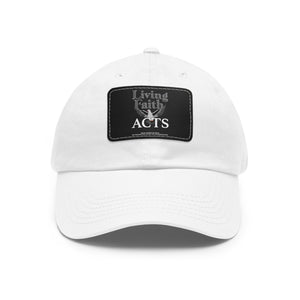 Living faith Dad Hat with Leather Patch (Rectangle)
