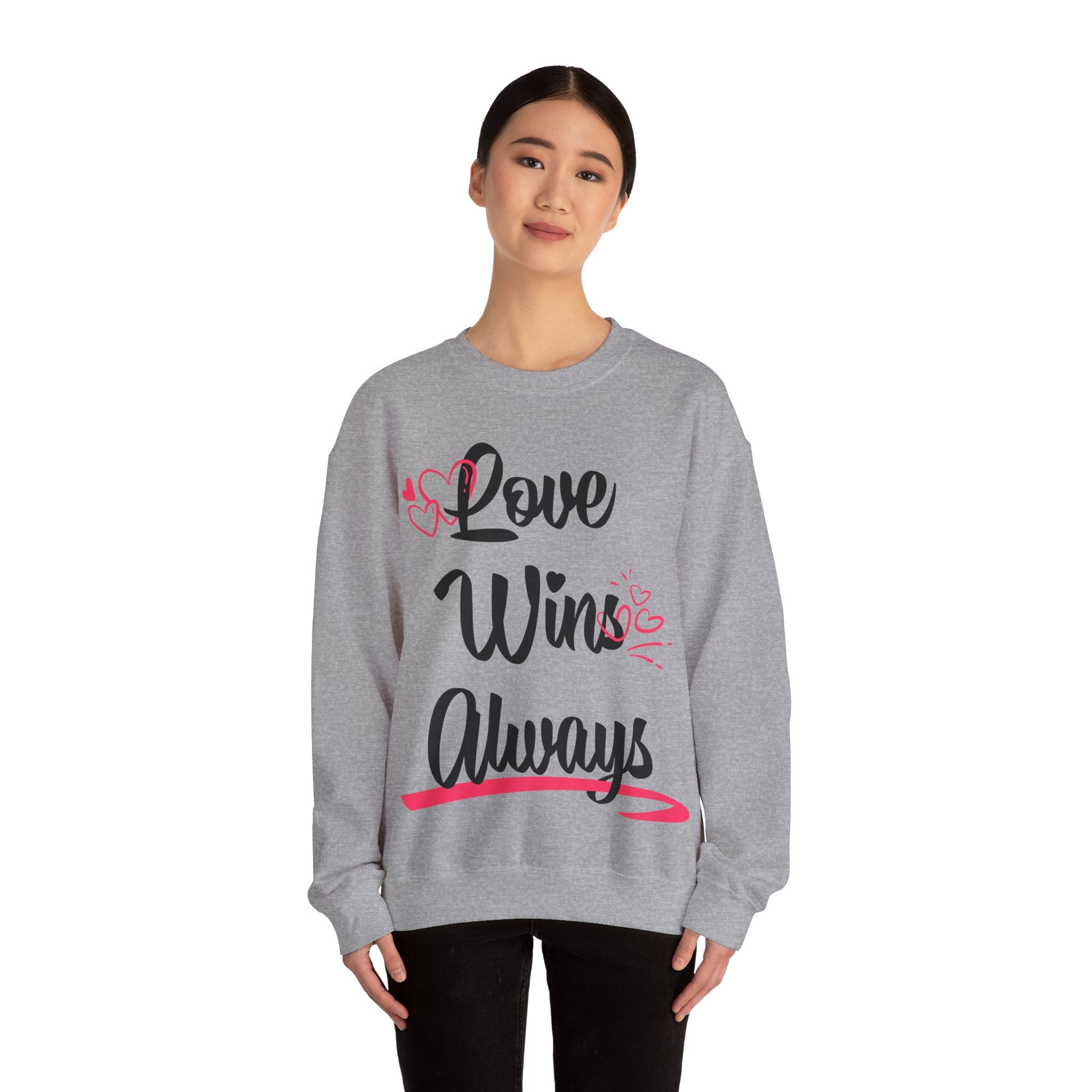 Love Win Always Unisex Heavy Blend™ Crewneck Sweatshirt