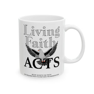 LIVING FAITH Ceramic Mug, (11oz, 15oz)