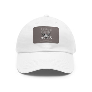 Living faith Dad Hat with Leather Patch (Rectangle)