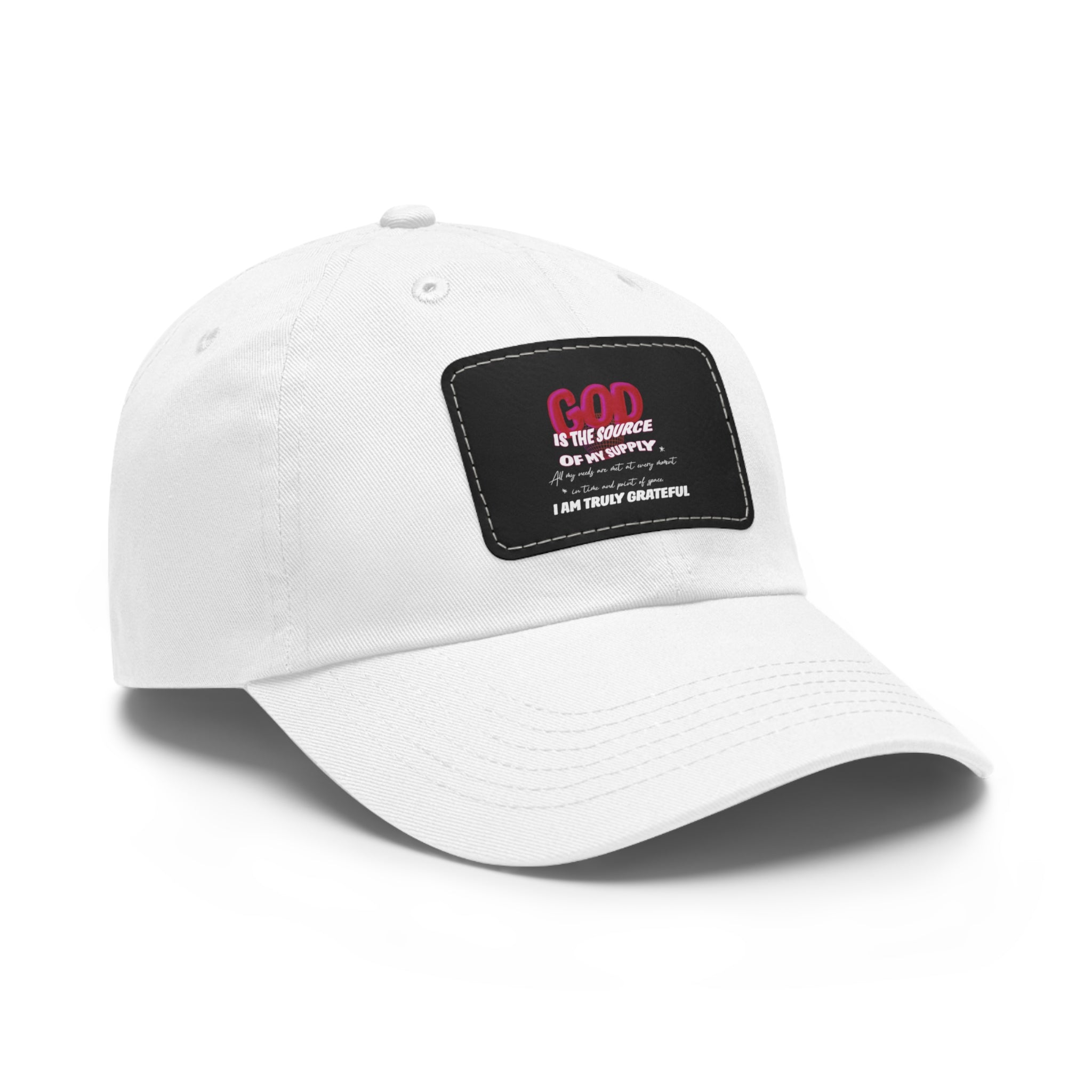 GOD Dad Hat with Leather Patch (Rectangle)