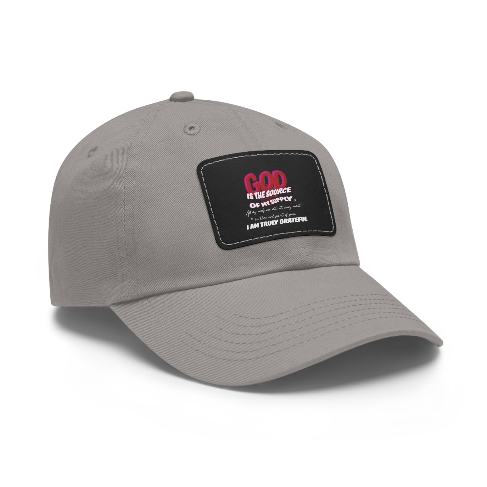 GOD Dad Hat with Leather Patch (Rectangle)