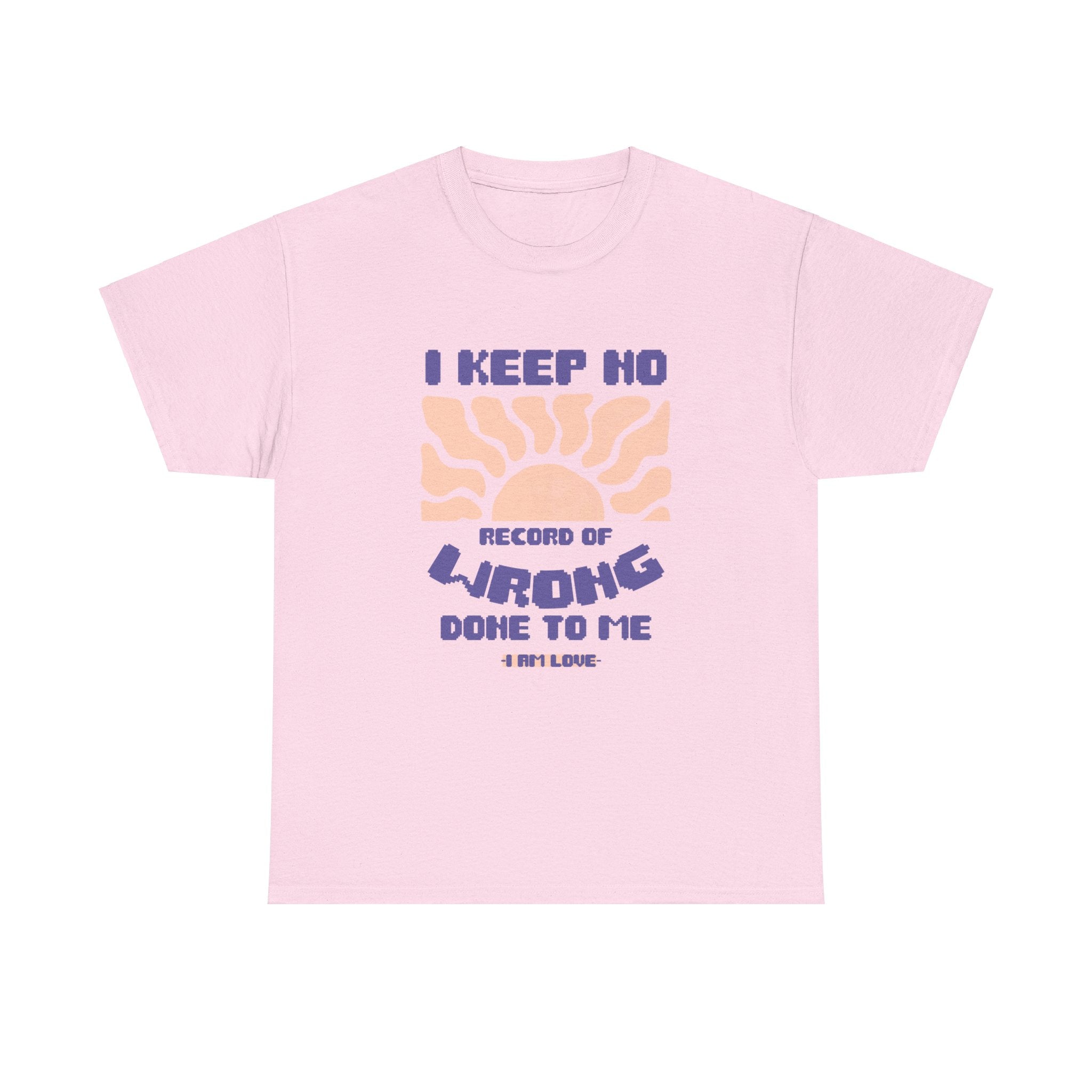 I keep no Record of wrong done to me Unisex Heavy Cotton Tee