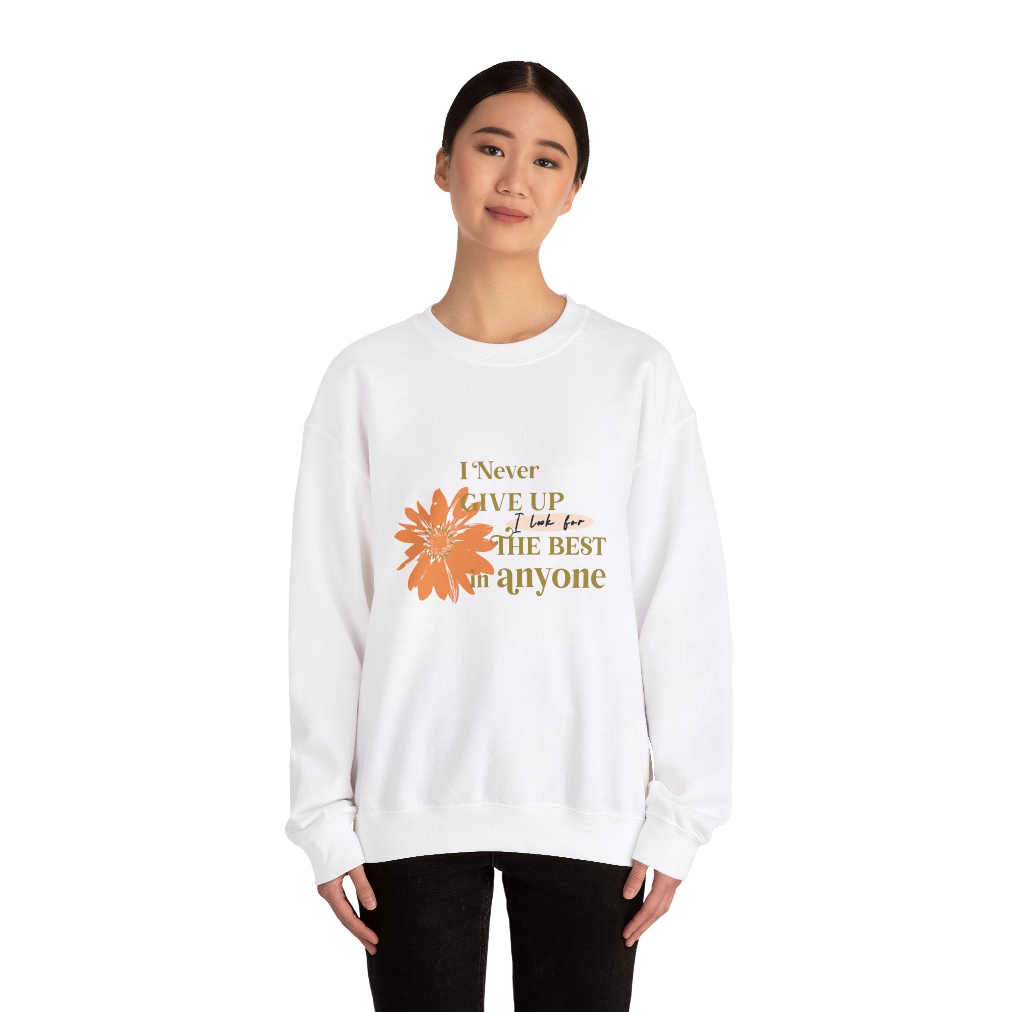 I Never Give Up Unisex Heavy Blend™ Crewneck Sweatshirt