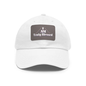 I am Truly Blessed Dad Hat with Leather Patch (Rectangle)