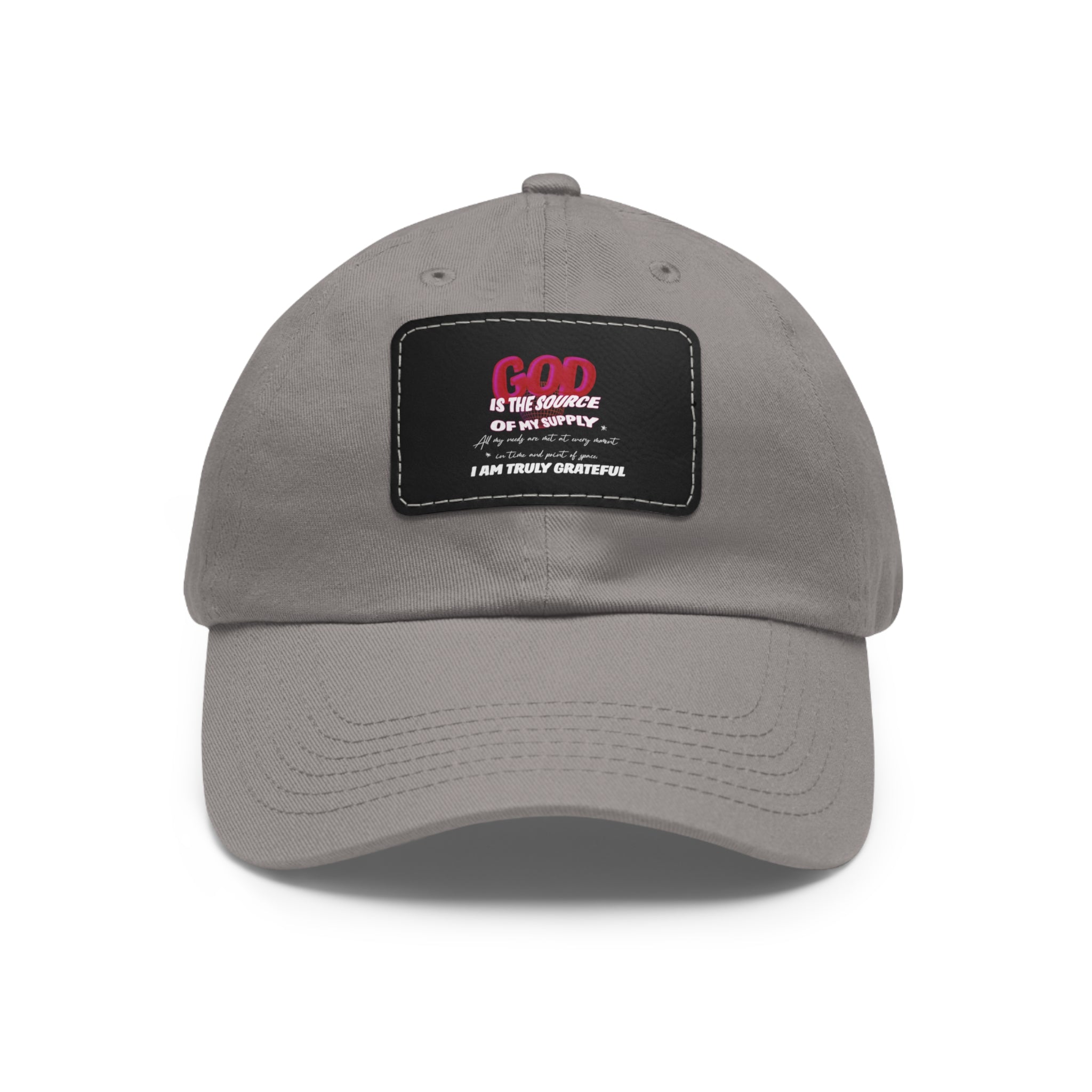 GOD Dad Hat with Leather Patch (Rectangle)