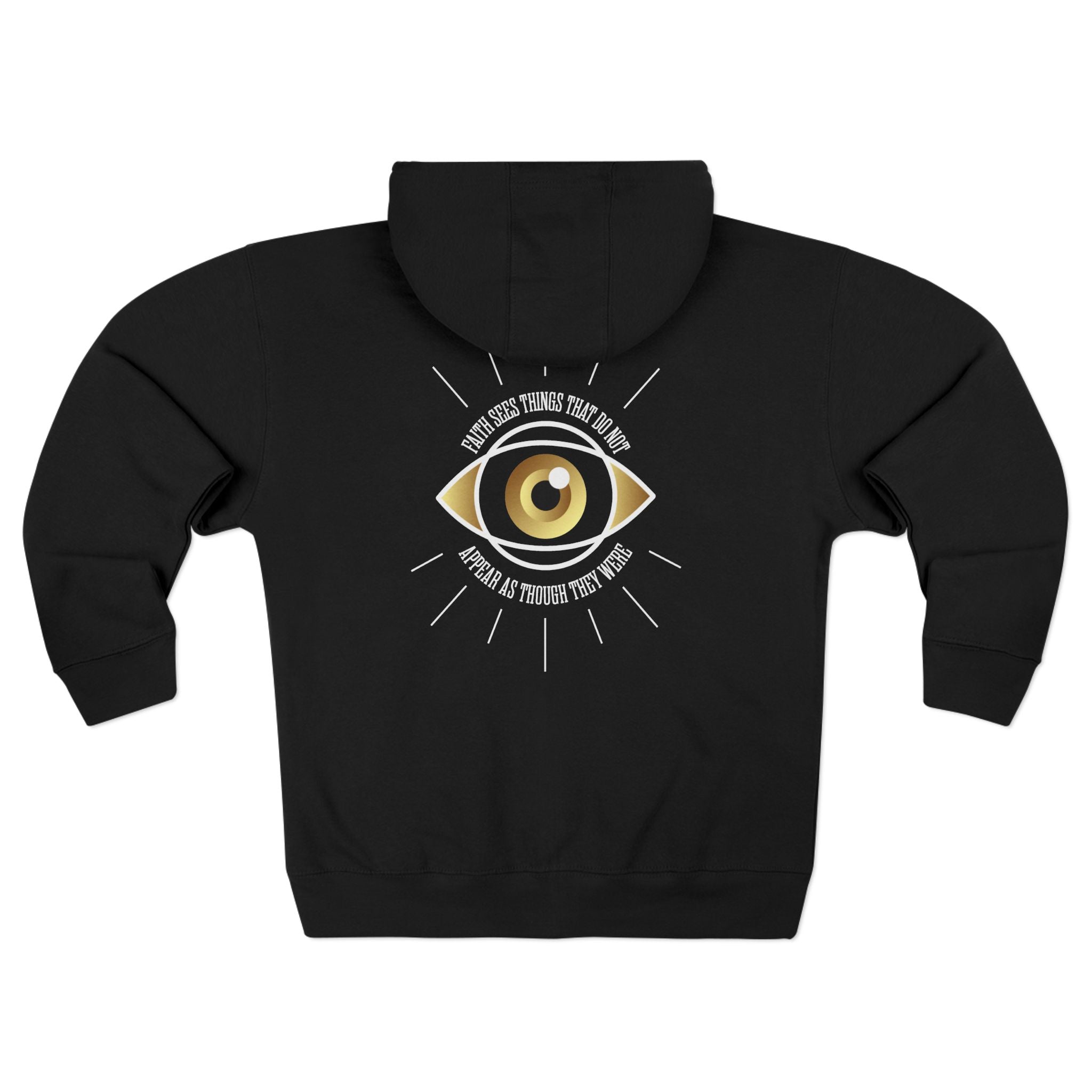 All - Seeing Eye Zip Hoodie — Mystical Gold Graphic Zip - Up - TBM