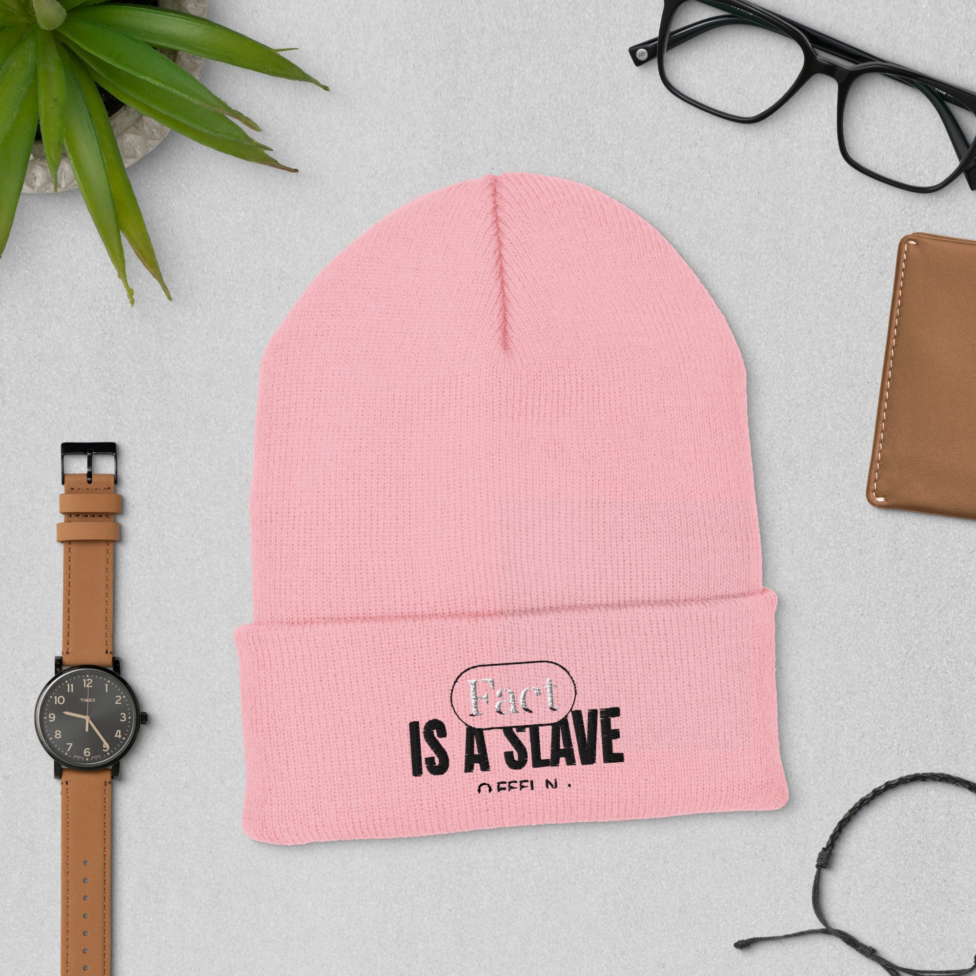 FACT IS A SLAVE Cuffed Beanie - TBM
