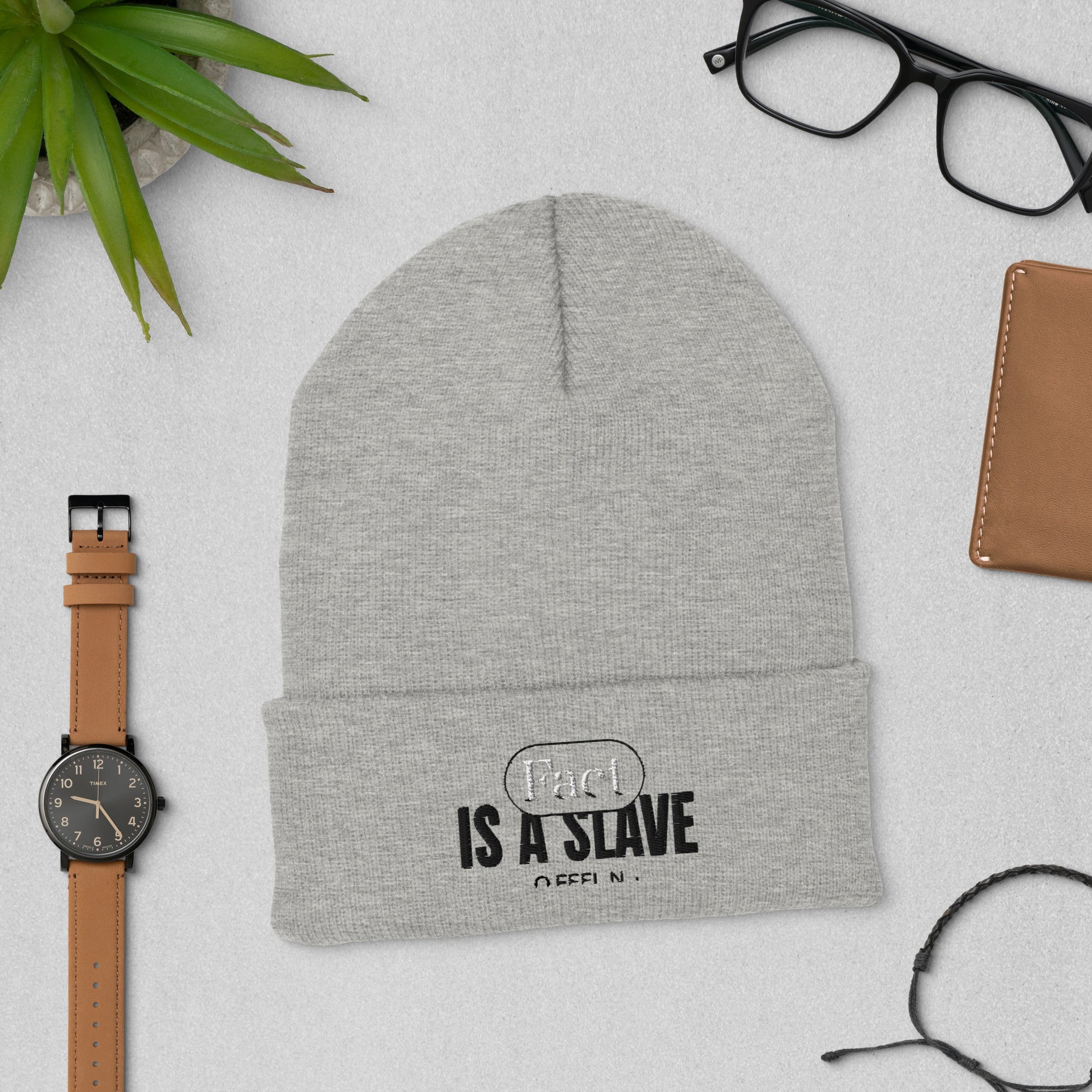 FACT IS A SLAVE Cuffed Beanie - TBM