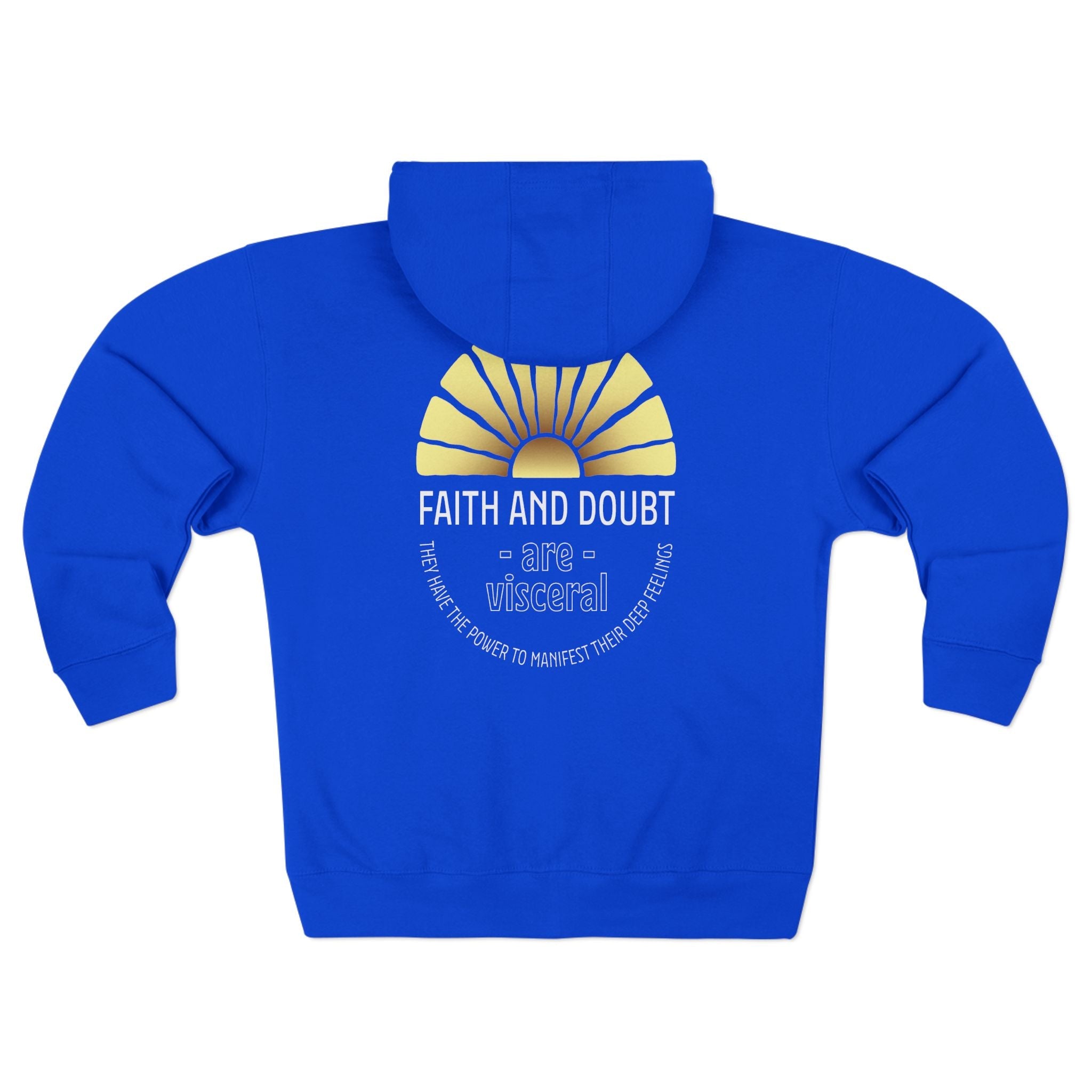Faith and Doubt Zip Hoodie — Inspirational Sunburst Graphic - TBM