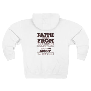 Faith Over Fear Zip Hoodie — Inspirational Quote Back Print - TBM
