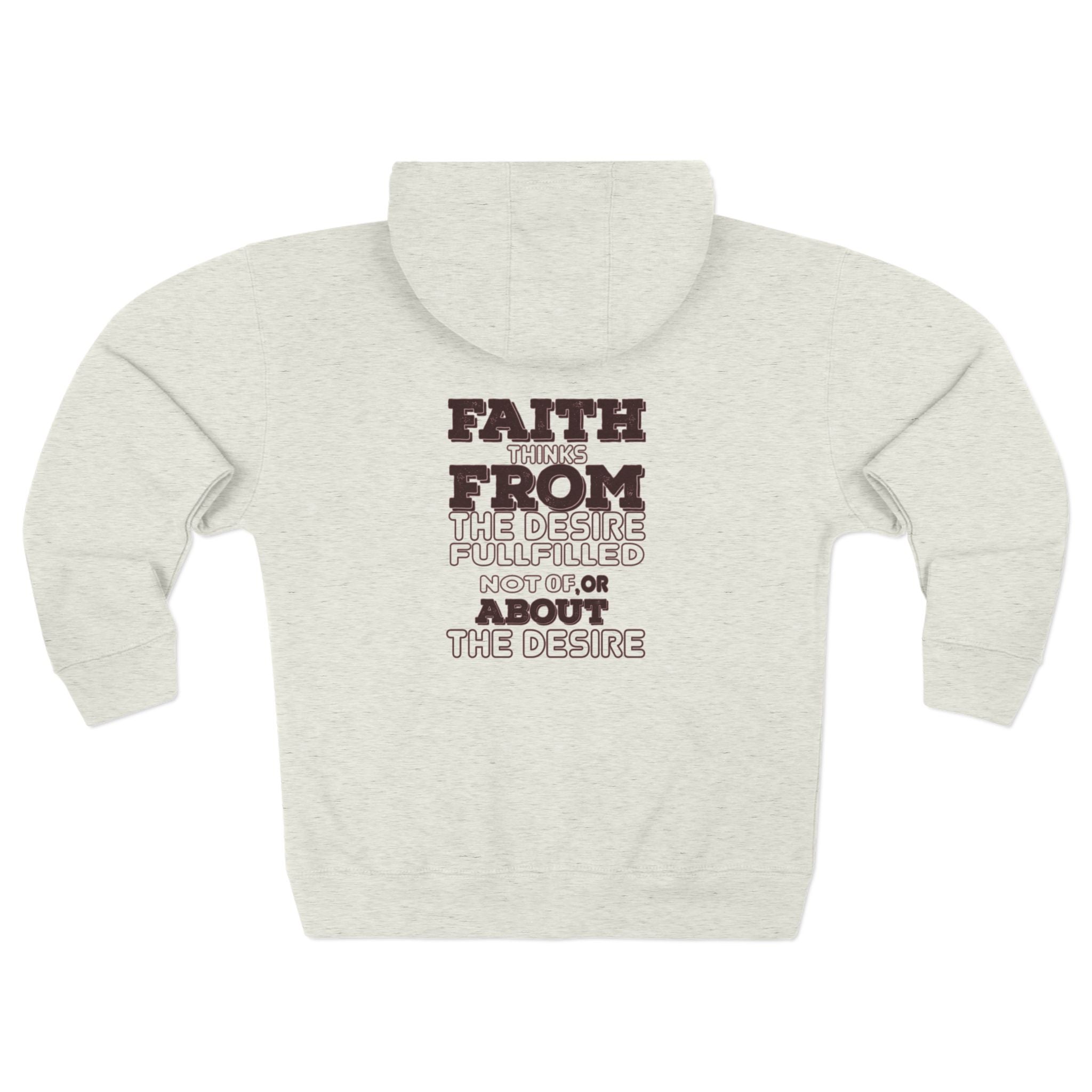 Faith Over Fear Zip Hoodie — Inspirational Quote Back Print - TBM
