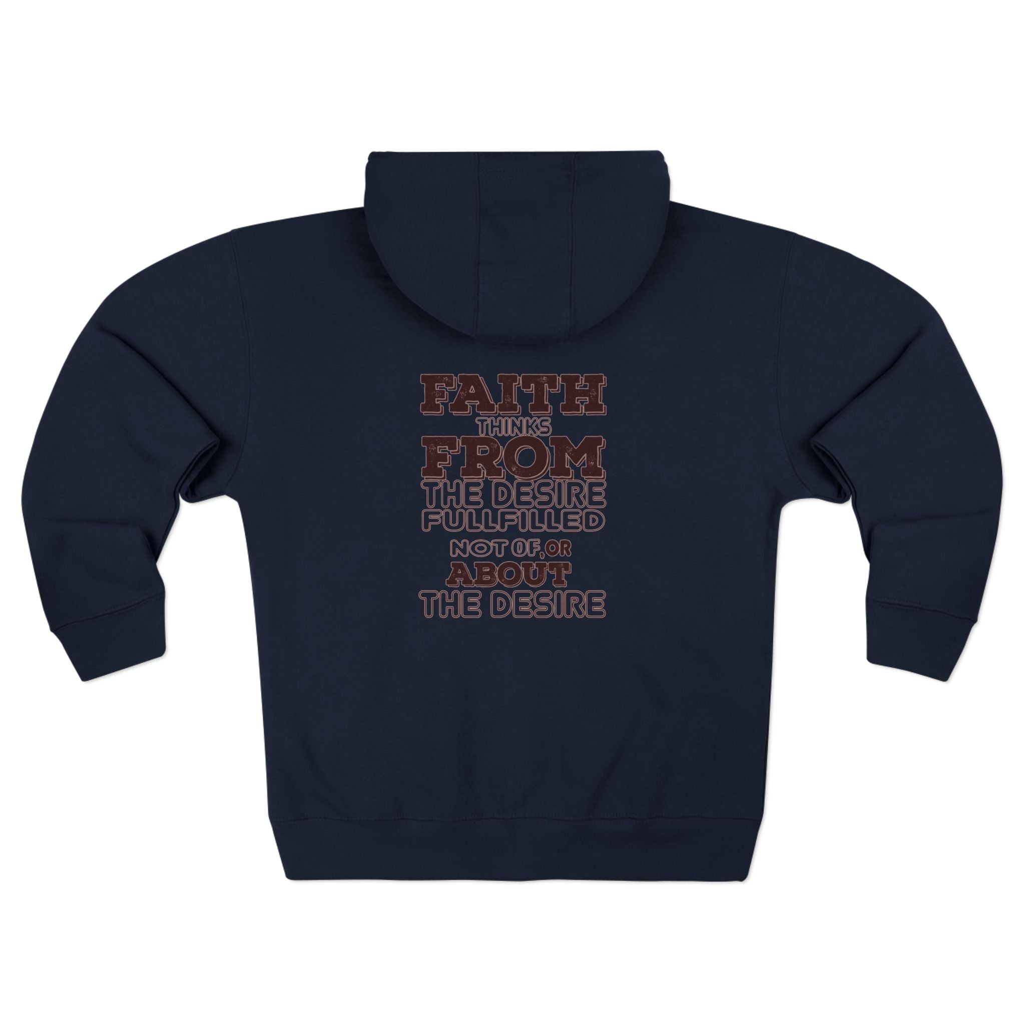 Faith Over Fear Zip Hoodie — Inspirational Quote Back Print - TBM