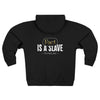 Hoodie — "Fact Is A Slave" Zip Hoodie with Gold Accent - TBM