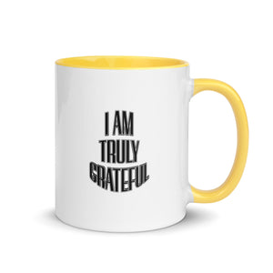 I AM TRULY GRATEFUL Mug with Color Inside - TBM