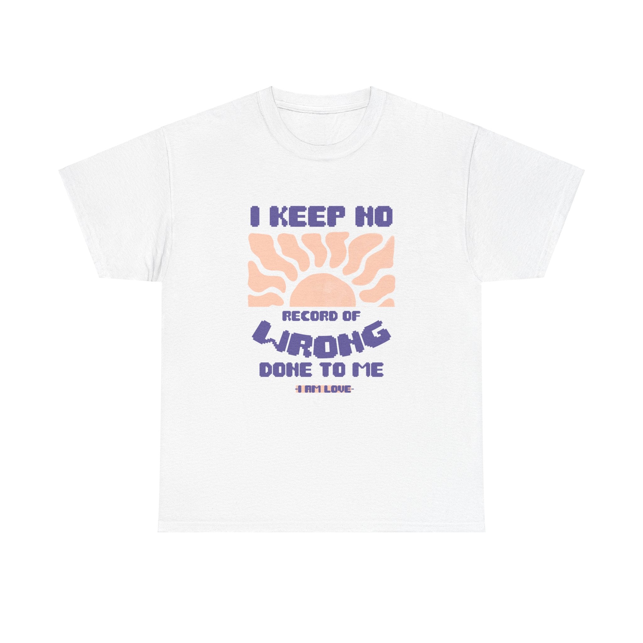 I keep no Record of wrong done to me Unisex Heavy Cotton Tee - TBM