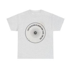 I keep No Record Unisex Heavy Cotton Tee - TBM