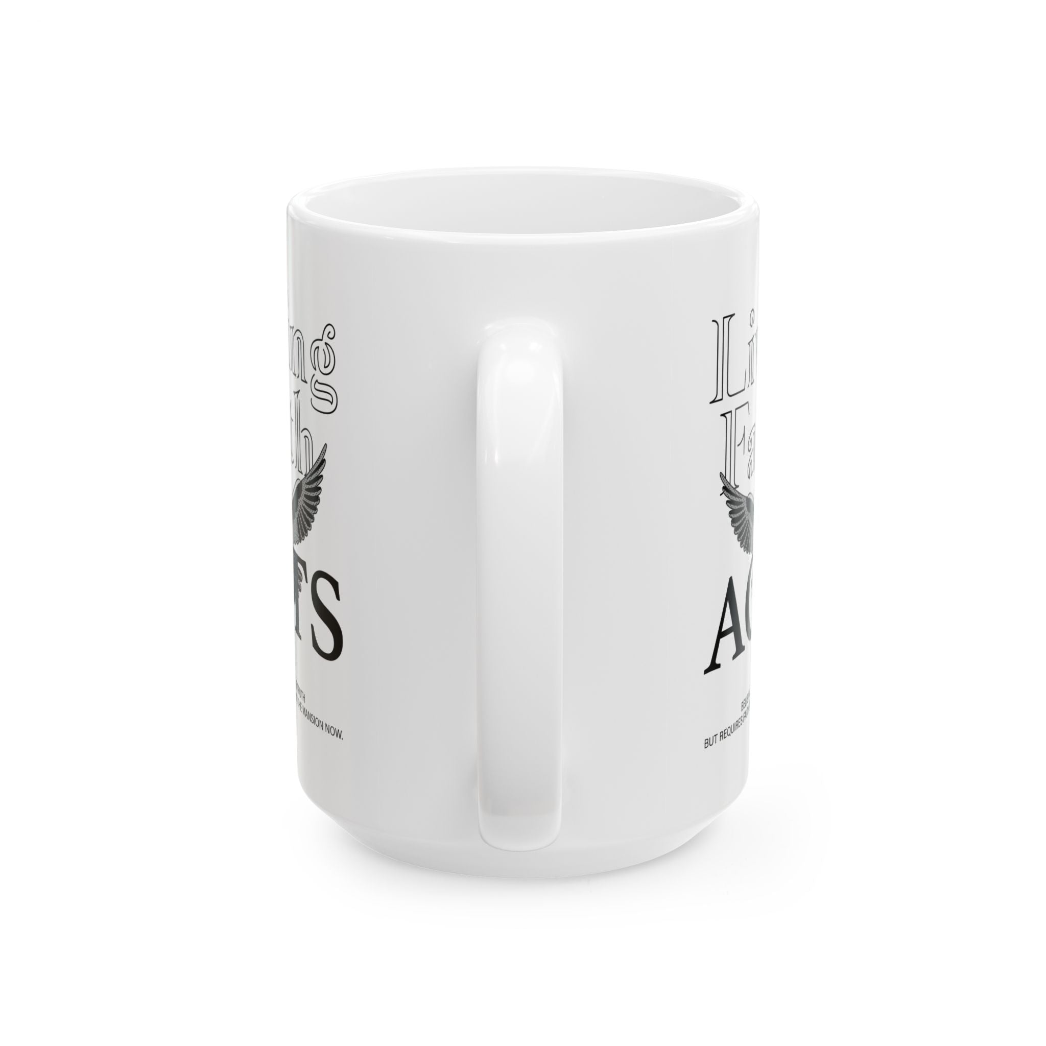 LIVING FAITH Ceramic Mug, (11oz, 15oz) - TBM