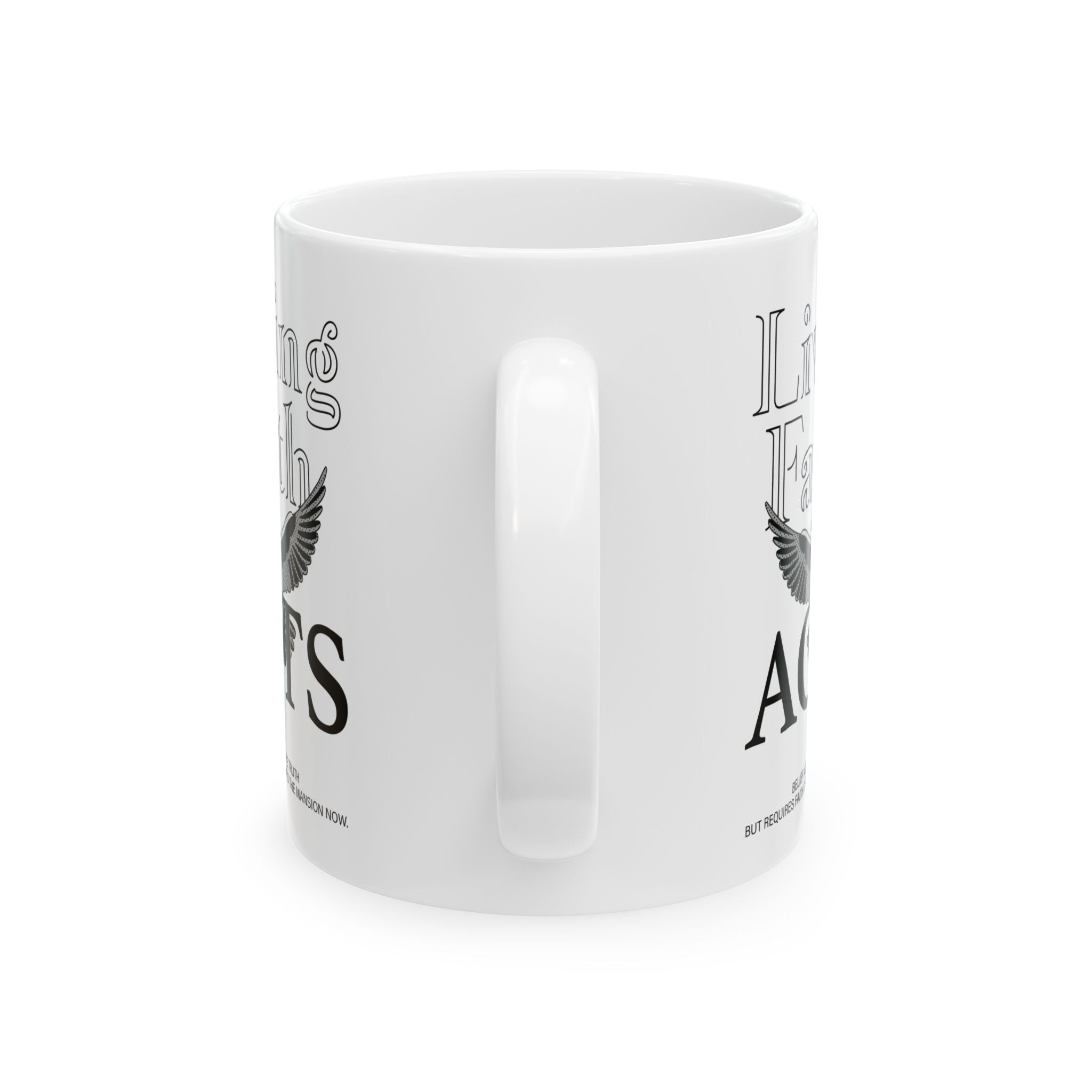 LIVING FAITH Ceramic Mug, (11oz, 15oz) - TBM